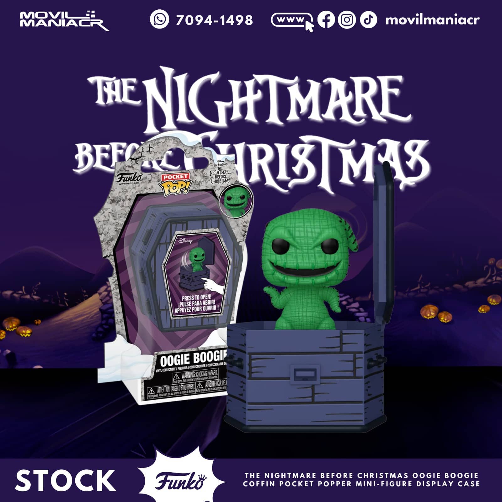 Pocket POPper The Nightmare Before Christmas Oogie Boogie - (Stock) ¡Disponible Ahora! 1 Pocket POPper The Nightmare Before Christmas Oogie Boogie
