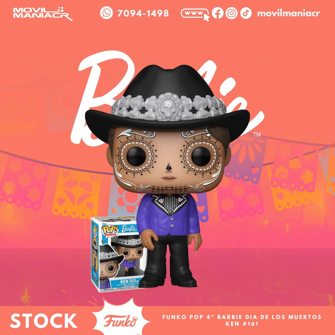 Funko Pop Barbie Dia de Los Muertos Ken #161- (Stock) ¡Disponible Ahora! 1 Funko Pop Barbie Dia de Los Muertos Ken #161- (Stock) ¡Disponible Ahora!