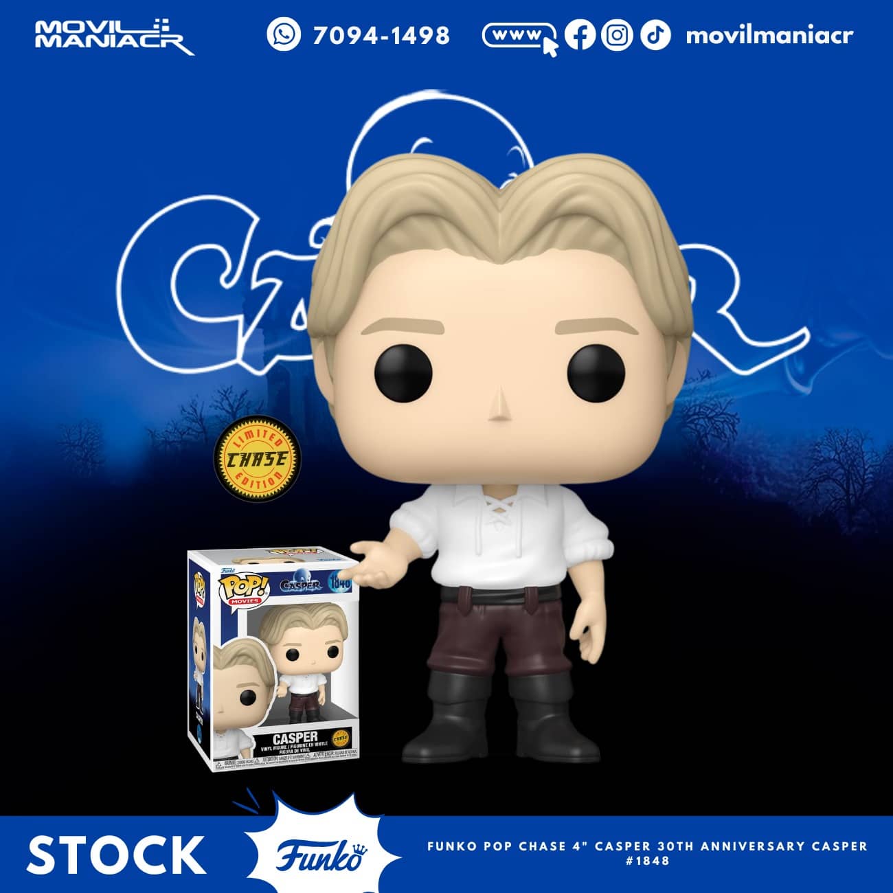 Funko Pop Casper 30th Anniversary Casper Chase #1848 - (Stock) ¡Disponible Ahora! 1 Funko Pop Casper 30th Anniversary Casper Chase #1848