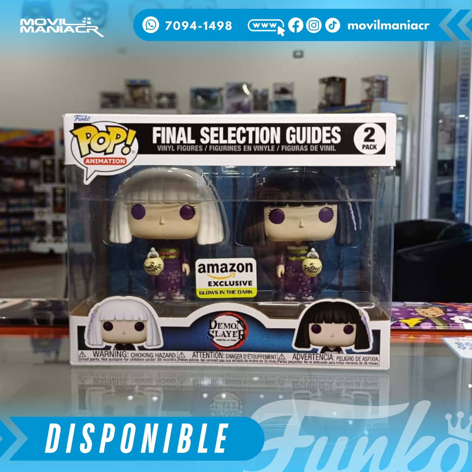 Funko Pop Demon Slayer Final Selection Guides GITD Exclusivo - 2-Pack (Stock) ¡Disponible Ahora! 2 Funko Pop Demon Slayer Final Selection Guides GITD Exclusivo - 2-Pack (Stock) ¡Disponible Ahora!