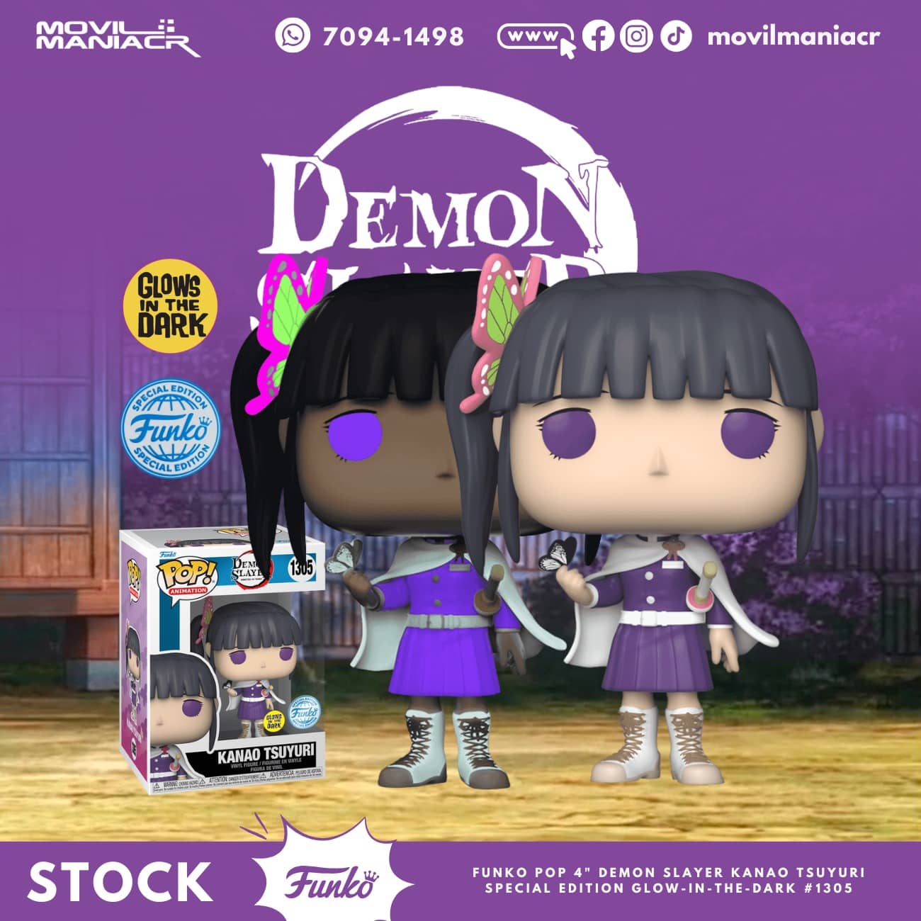 Funko Pop Demon Slayer Kanao GITD Exclusivo #1305 - (Stock) ¡Disponible Ahora! 1 Funko Pop Demon Slayer Kanao GITD Exclusivo #1305