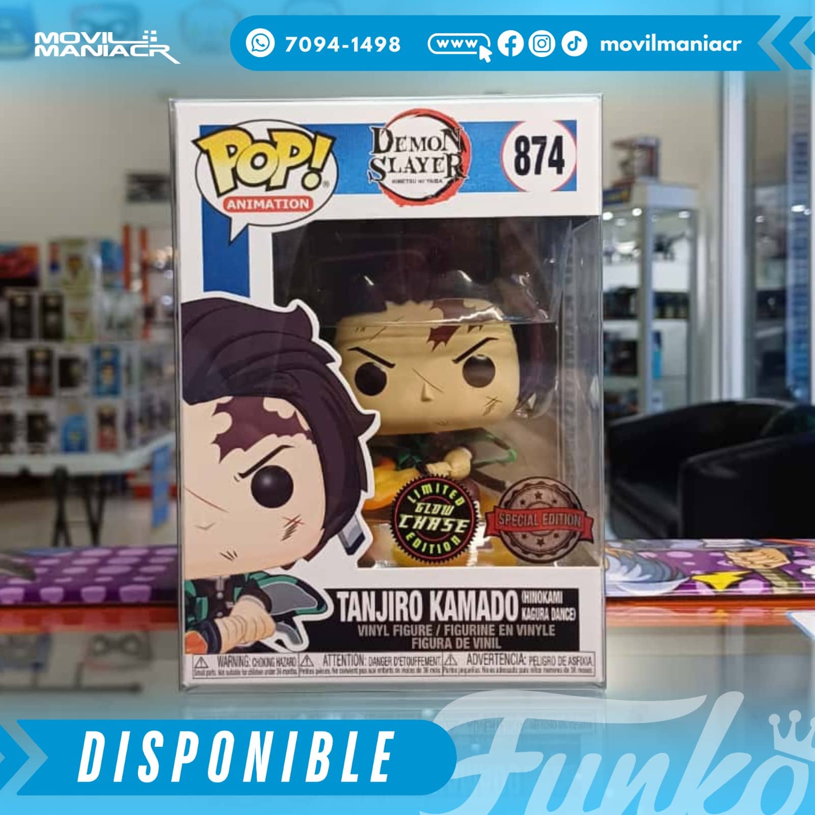 Funko Pop Demon Slayer Tanjiro Chase GITD Exclusivo #874 - (Stock) ¡Disponible Ahora! 2 Funko Pop Demon Slayer Tanjiro Chase GITD Exclusivo #874 - (Stock) ¡Disponible Ahora! - Imagen 2