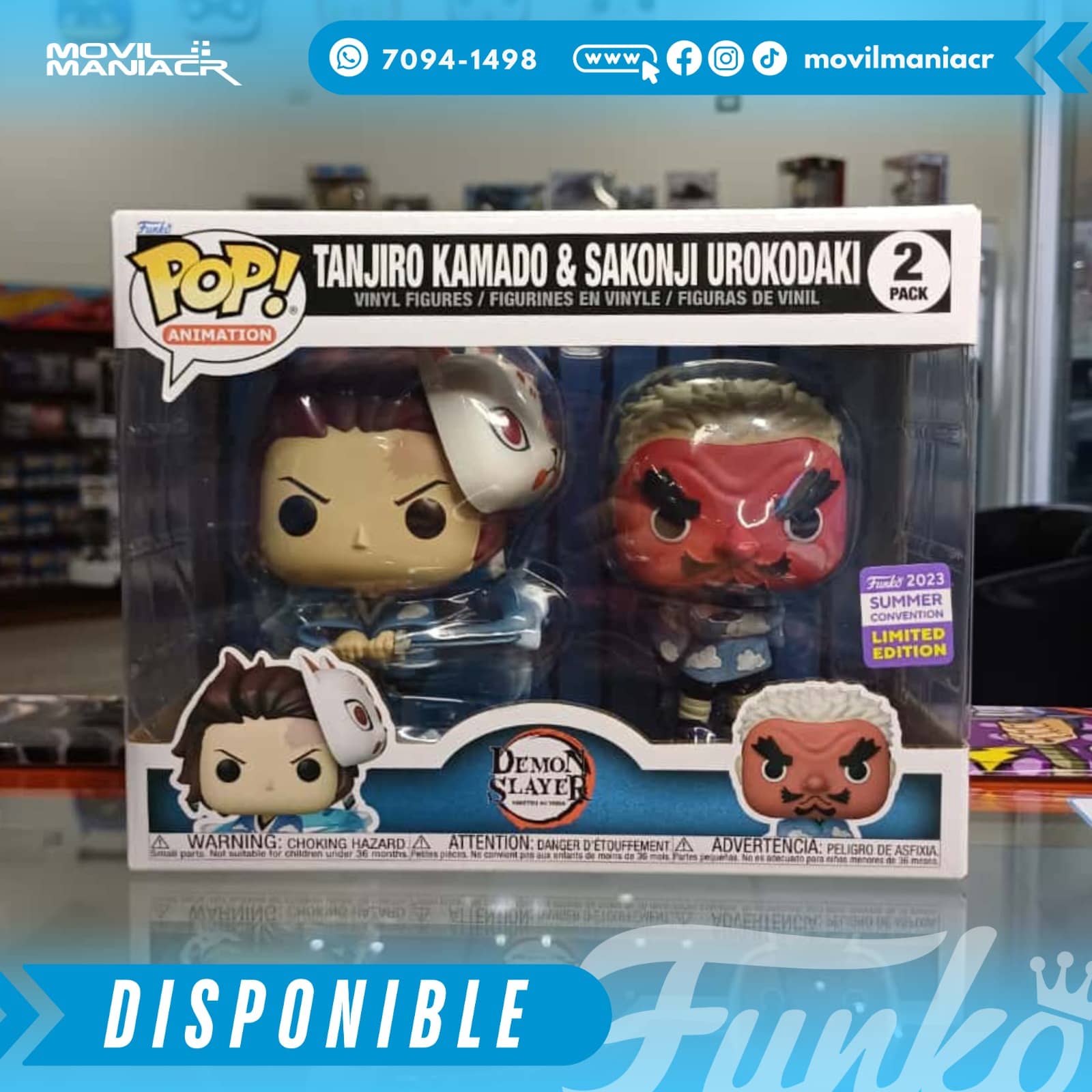 Funko Pop Demon Slayer Tanjiro & Sakonji Exclusivo - 2-Pack (Stock) ¡Disponible Ahora! 2 Funko Pop Demon Slayer Tanjiro & Sakonji Exclusivo - 2-Pack (Stock) ¡Disponible Ahora!