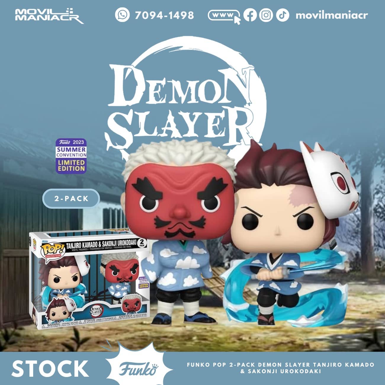 Funko Pop Demon Slayer Tanjiro & Sakonji Exclusivo - 2-Pack (Stock) ¡Disponible Ahora! 1 Funko Pop Demon Slayer Tanjiro & Sakonji Exclusivo - 2-Pack