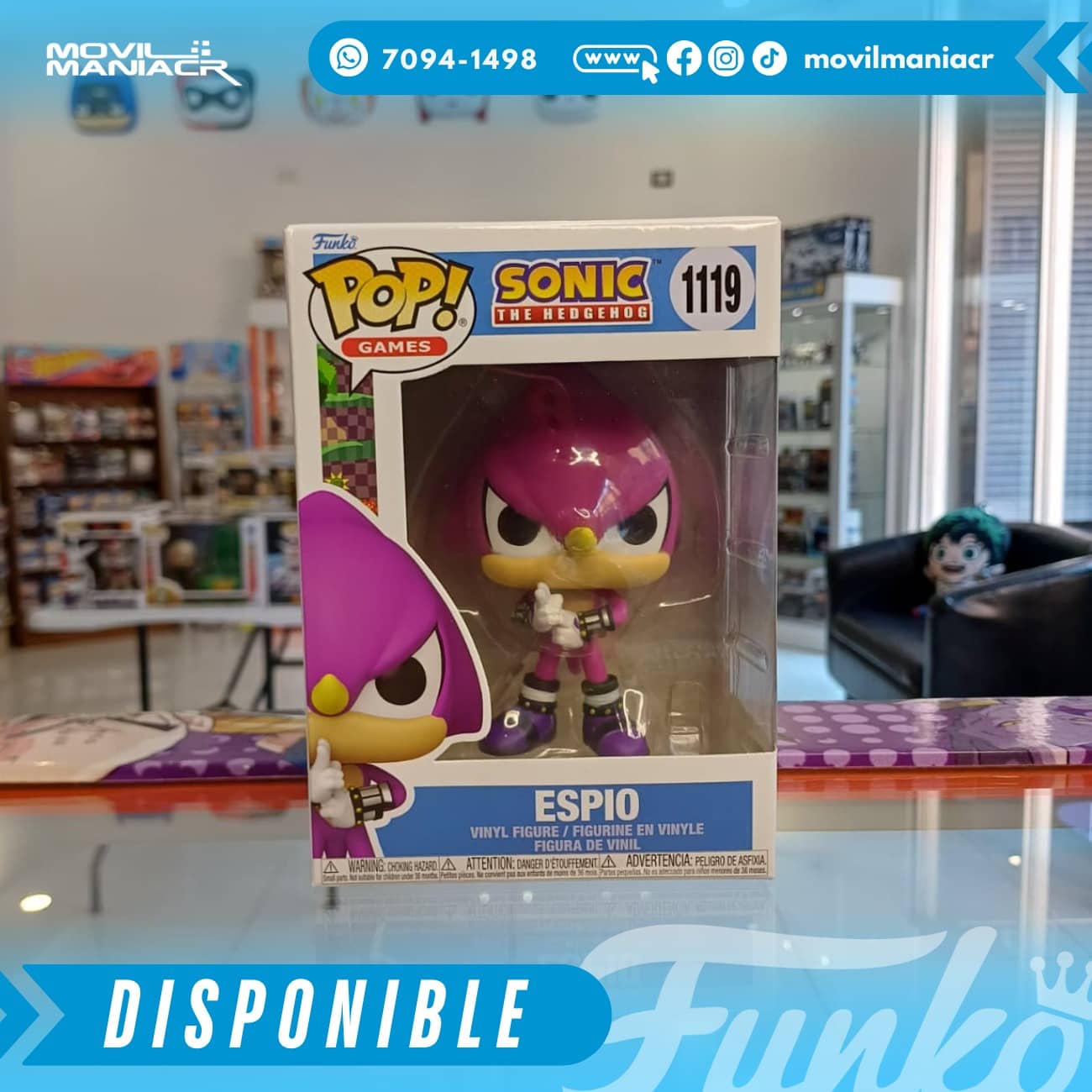 Funko Pop Sonic the Hedgehog Espio #1119 - (Stock) ¡Disponible Ahora! 2 Funko Pop Sonic the Hedgehog Espio #1119 - (Stock) ¡Disponible Ahora! - Imagen 2