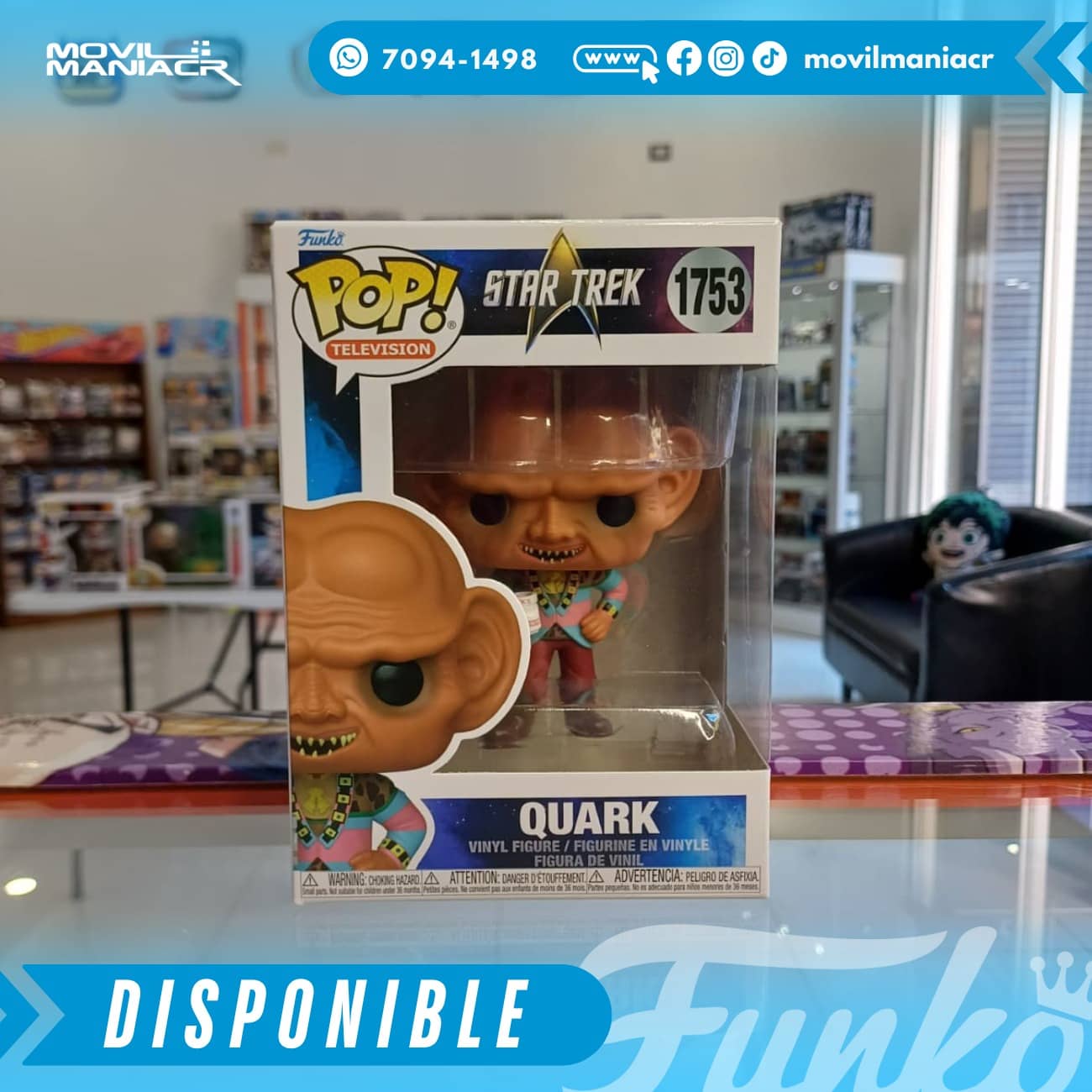 Funko Pop Star Trek Deep Space Nine Quark #1753 - (Stock) ¡Disponible Ahora! 2 Funko Pop Star Trek Deep Space Nine Quark #1753 - (Stock) ¡Disponible Ahora! - Imagen 2