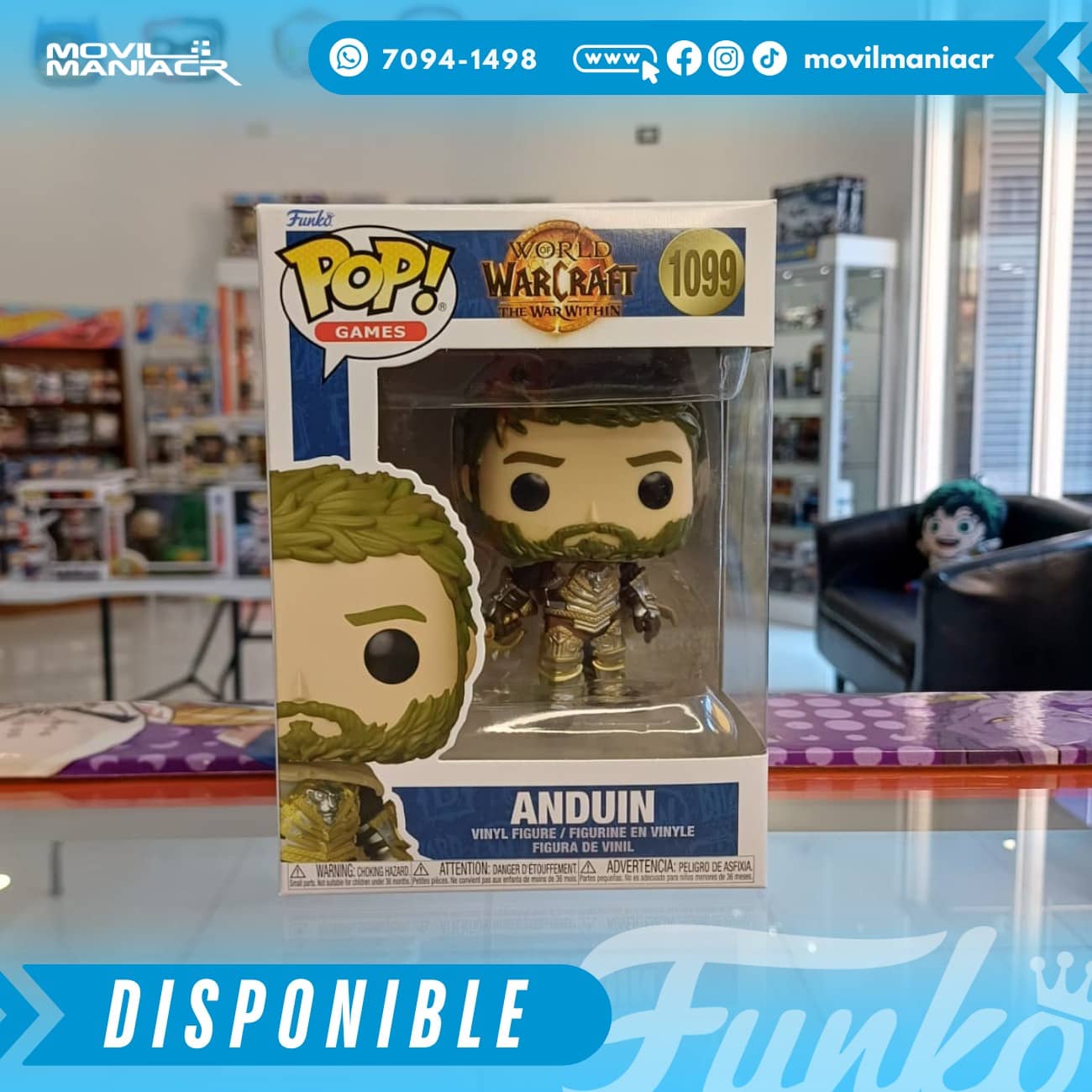 Funko Pop World of Warcraft The War Within Anduin #1099 - (Stock) ¡Disponible Ahora! 2 Funko Pop World of Warcraft The War Within Anduin #1099 - (Stock) ¡Disponible Ahora! - Imagen 2