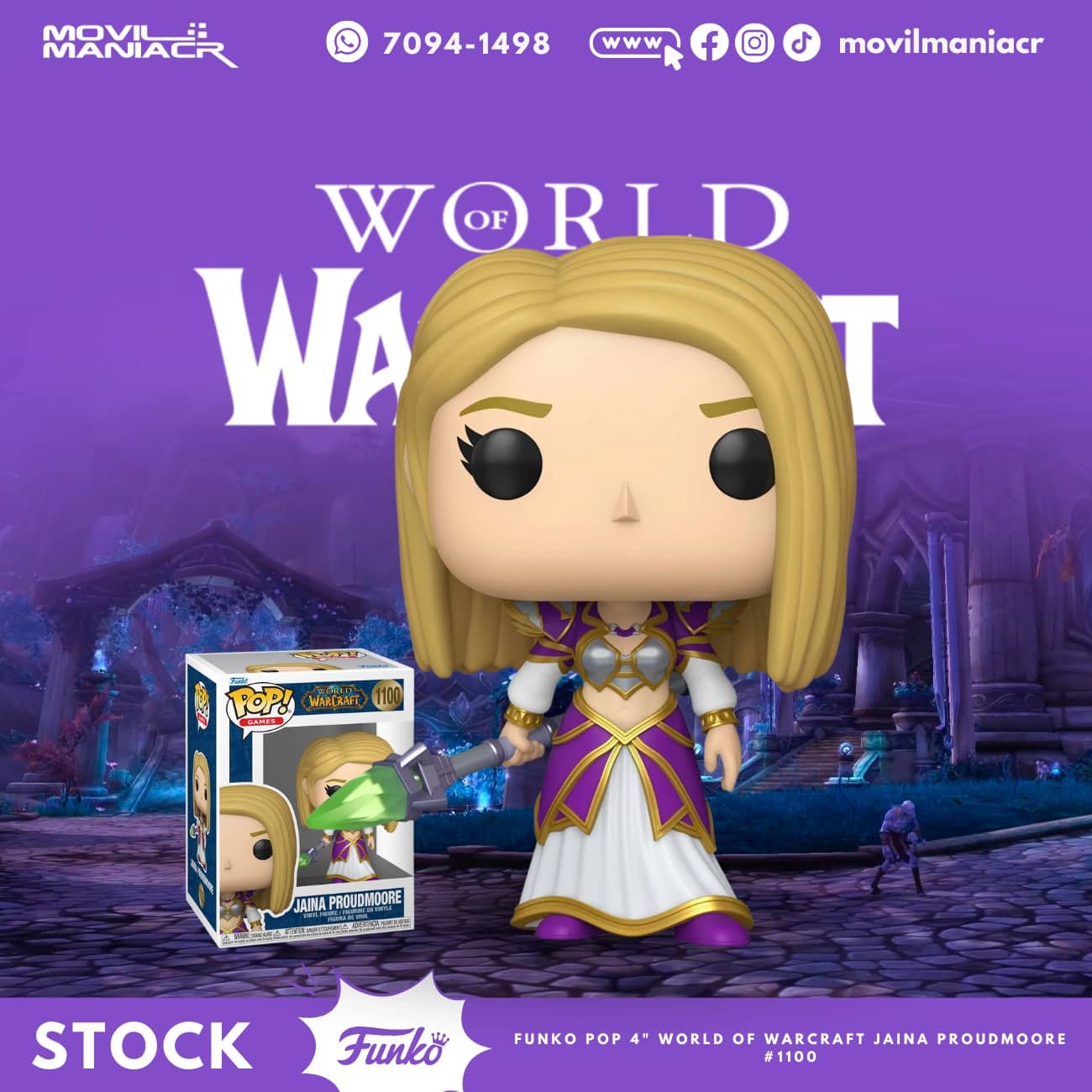 Funko Pop World of Warcraft The War Within Jaina Proudmoore #1100 - (Stock) ¡Disponible Ahora! 1 Funko Pop World of Warcraft The War Within Jaina Proudmoore #1100 - (Stock) ¡Disponible Ahora!