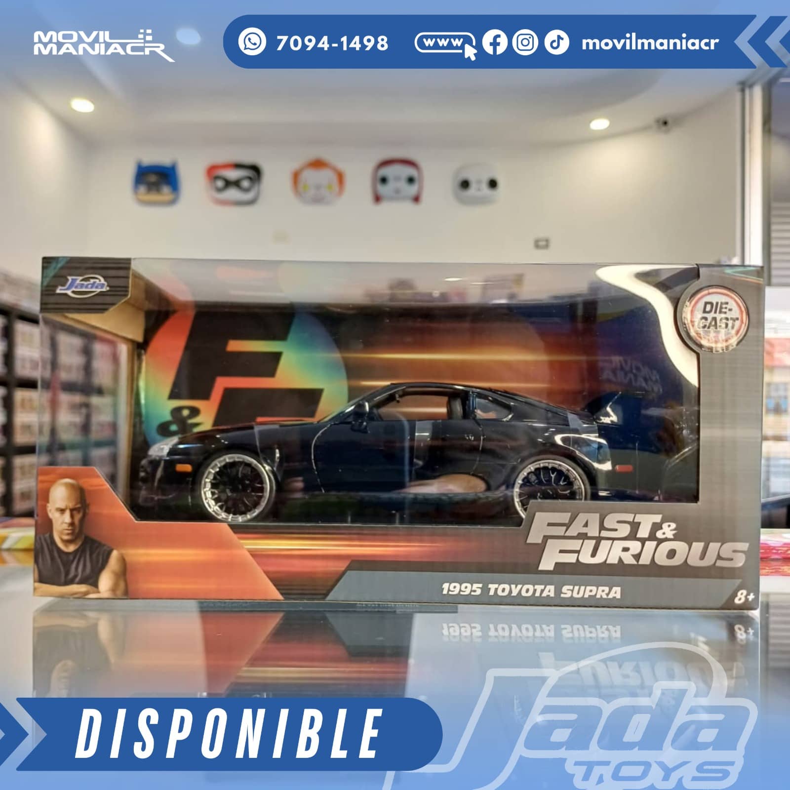 Carro Jada Toys Fast and Furious 1995 Toyota Supra Escala 1:24 – (Stock) ¡Disponible Ahora! 1 Carro Jada Toys Fast and Furious 1995 Toyota Supra Escala 124 – (Stock) ¡Disponible Ahora!