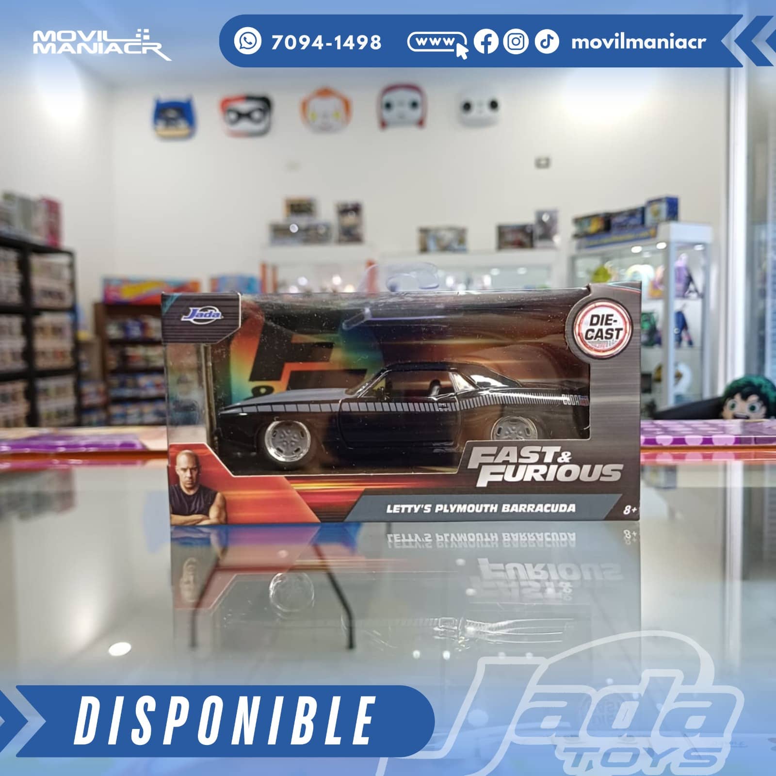 Carro Jada Toys Fast and Furious Letty's Plymouth Barracuda Escala 1:32 – (Stock) ¡Disponible Ahora! 1 Carro Jada Toys Fast and Furious Letty's Plymouth Barracuda Escala 132 – (Stock) ¡Disponible Ahora!