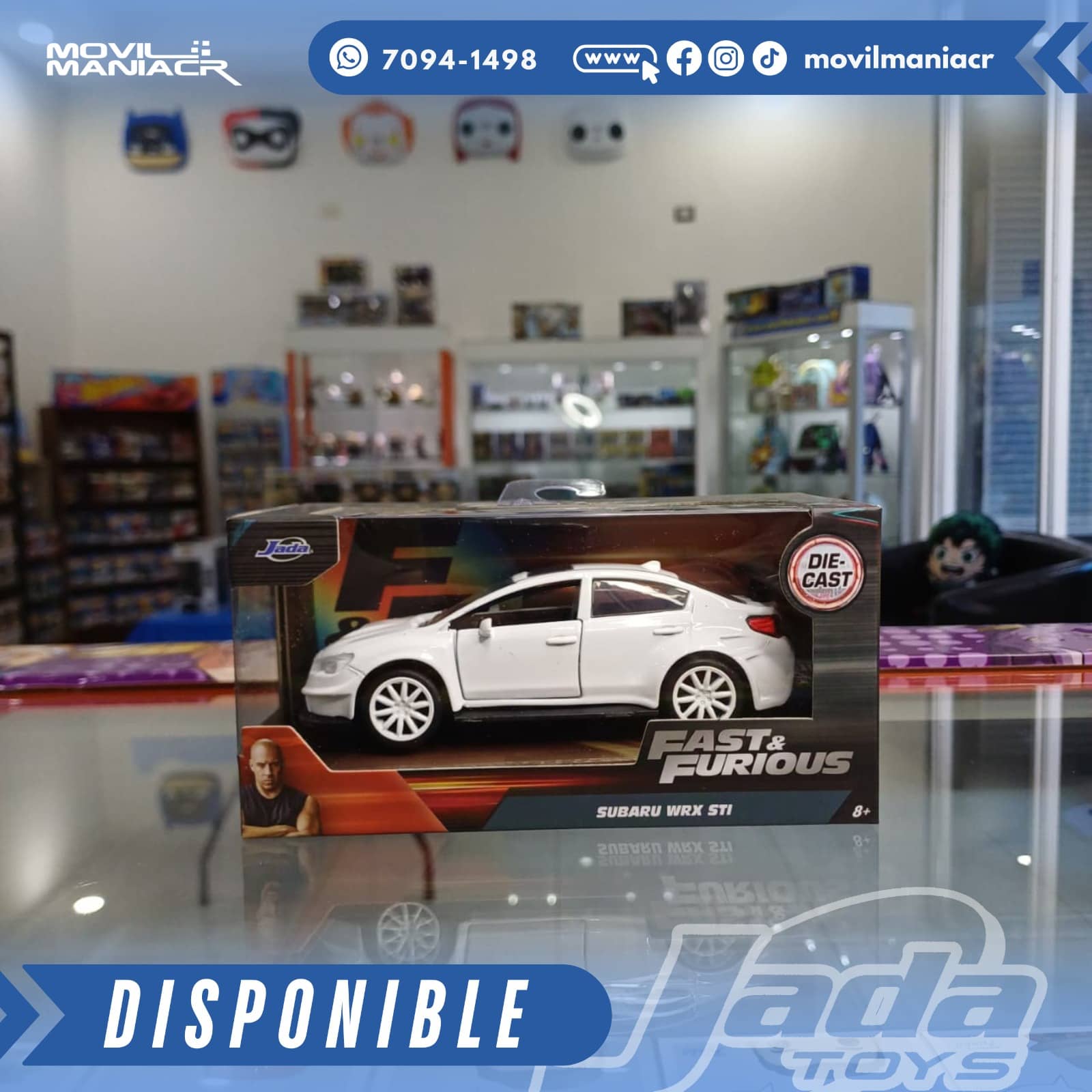 Carro Jada Toys Fast and Furious Subaru WRX STI Escala 1:32 – (Stock) ¡Disponible Ahora! 1 Carro Jada Toys Fast Carro Jada Toys Fast and Furious Subaru