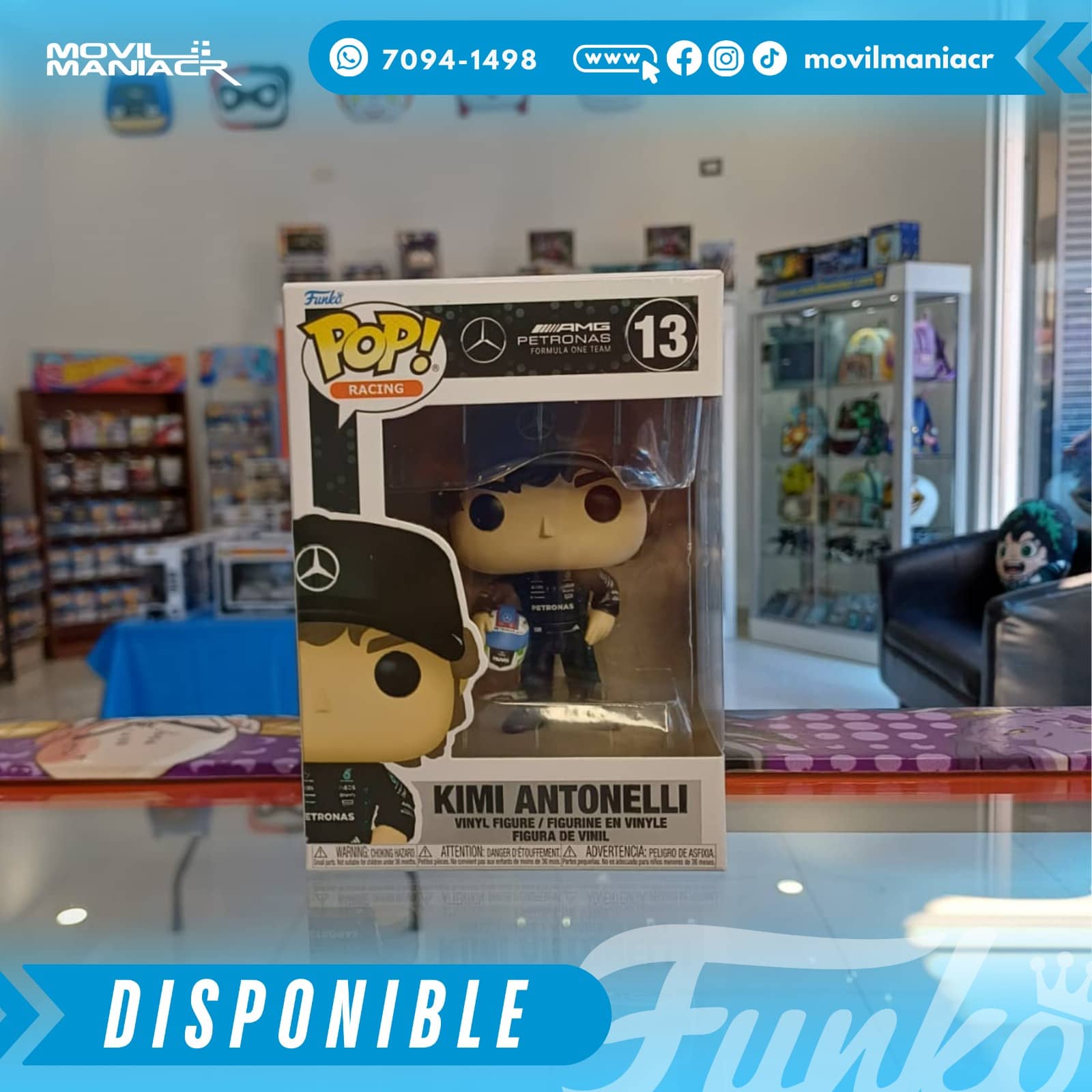 Funko Pop Formula 1 Mercedes-AMG Petronas Kimi Antonelli #13 - (Stock) ¡Disponible Ahora! 2 Funko Pop Formula 1 Mercedes-AMG Petronas Kimi Antonelli #13 - (Stock) ¡Disponible Ahora!