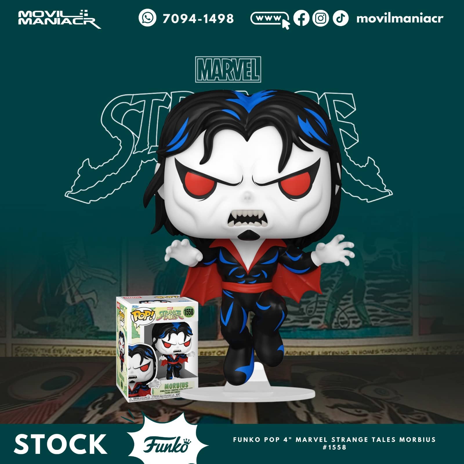 Funko Pop Marvel Strange Tales Morbius #1558 - (Stock) ¡Disponible Ahora! 1 Funko Pop Marvel Strange Tales Morbius #1558 - (Stock) ¡Disponible Ahora!