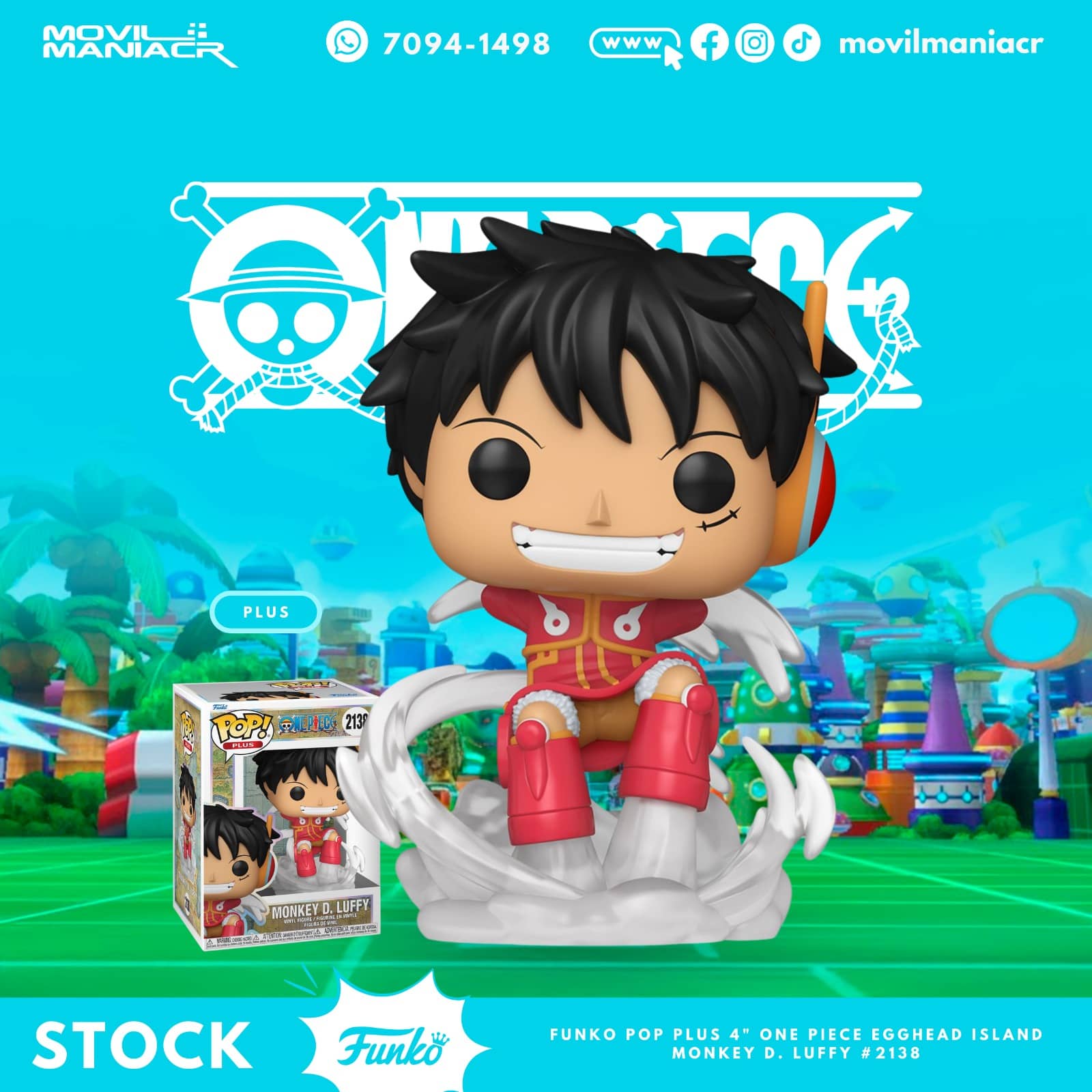Funko Pop One Piece Egghead Island Monkey D. Luffy #2138 - Plus (Stock) ¡Disponible Ahora! 1 Funko Pop One Piece Egghead Island Monkey D. Luffy #2138 - Plus (Stock) ¡Disponible Ahora!