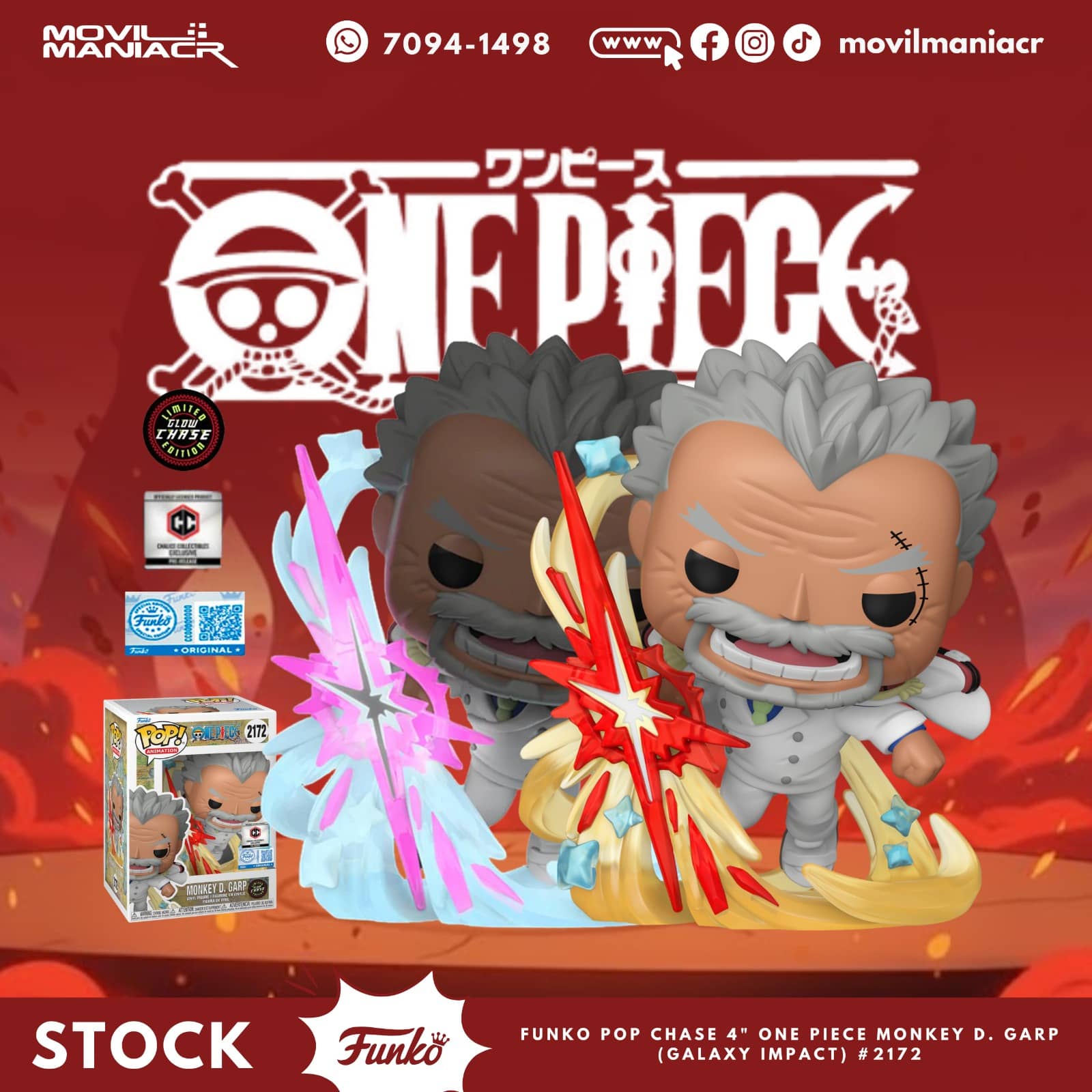 Funko Pop One Piece Monkey D. Garp Chase GITD Exclusivo #2172 - (Stock) ¡Disponible Ahora! 1 Funko Pop One Piece Monkey D. Garp Chase GITD Exclusivo #2172 - (Stock) ¡Disponible Ahora!