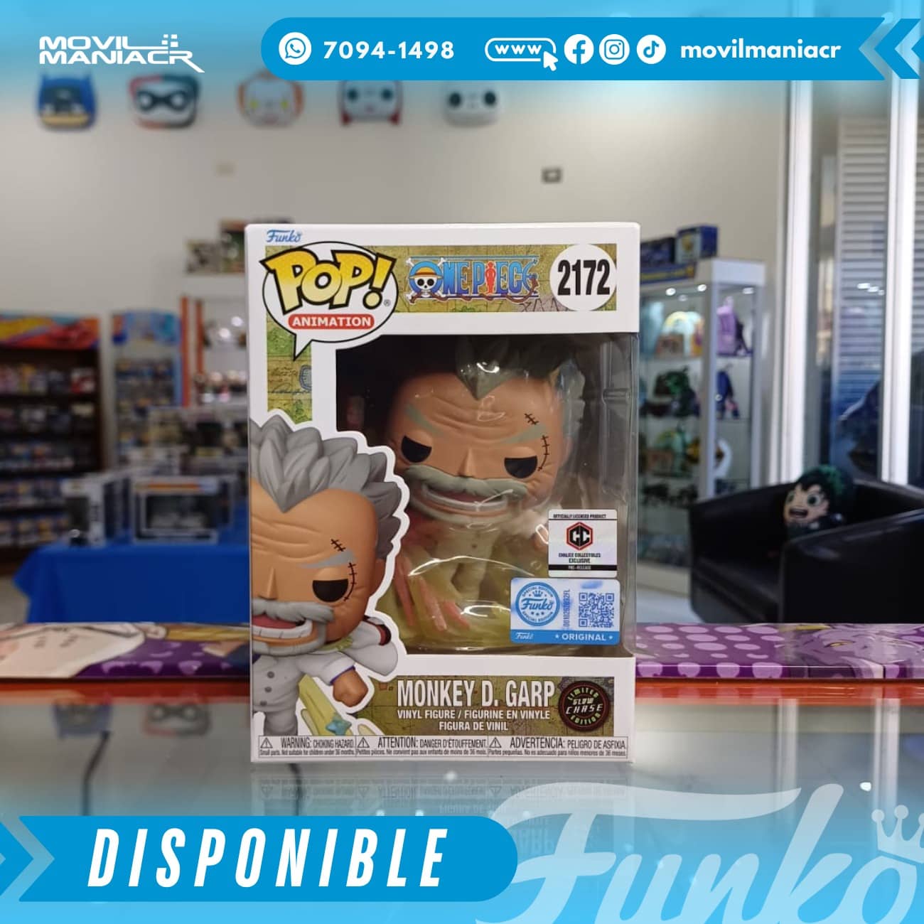 Funko Pop One Piece Monkey D. Garp Chase GITD Exclusivo #2172 - (Stock) ¡Disponible Ahora! 2 Funko Pop One Piece Monkey D. Garp Chase GITD Exclusivo #2172 - (Stock) ¡Disponible Ahora! - Imagen 2