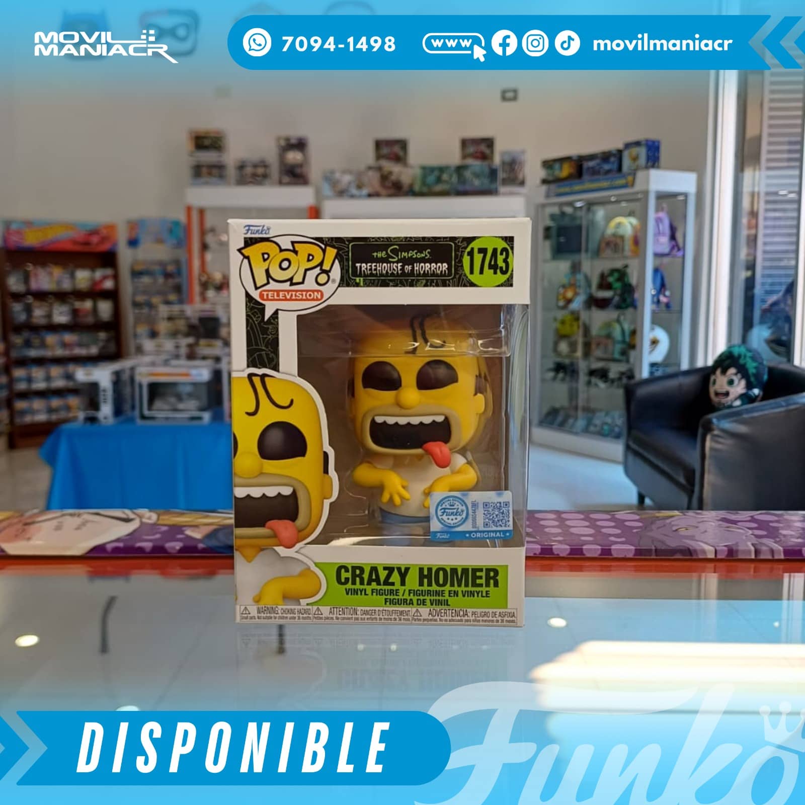 Funko Pop The Simpsons Crazy Homer Exclusivo #1743 - (Stock) ¡Disponible Ahora! 2 Funko Pop The Simpsons Crazy Homer Exclusivo #1743 - (Stock) ¡Disponible Ahora! - Imagen 2