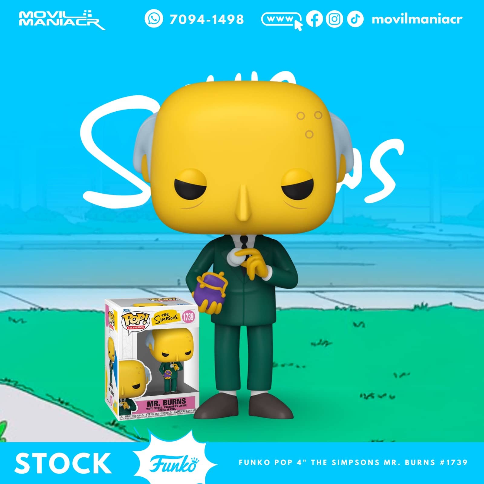 Funko Pop The Simpsons Mr. Burns #1739 - (Stock) ¡Disponible Ahora! 1 Funko Pop The Simpsons Mr. Burns #1739 - (Stock) ¡Disponible Ahora!