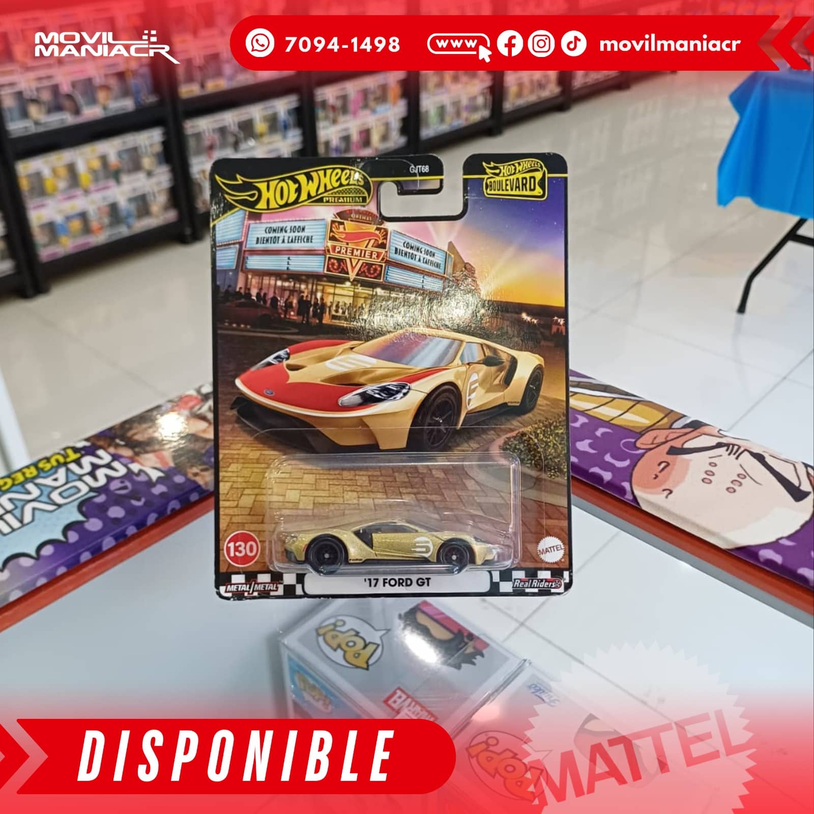 Hot Wheels '17 Ford GT - Premium (Stock) ¡Disponible Ahora! 1 Hot Wheels '17 Ford GT - Premium (Stock) ¡Disponible Ahora!