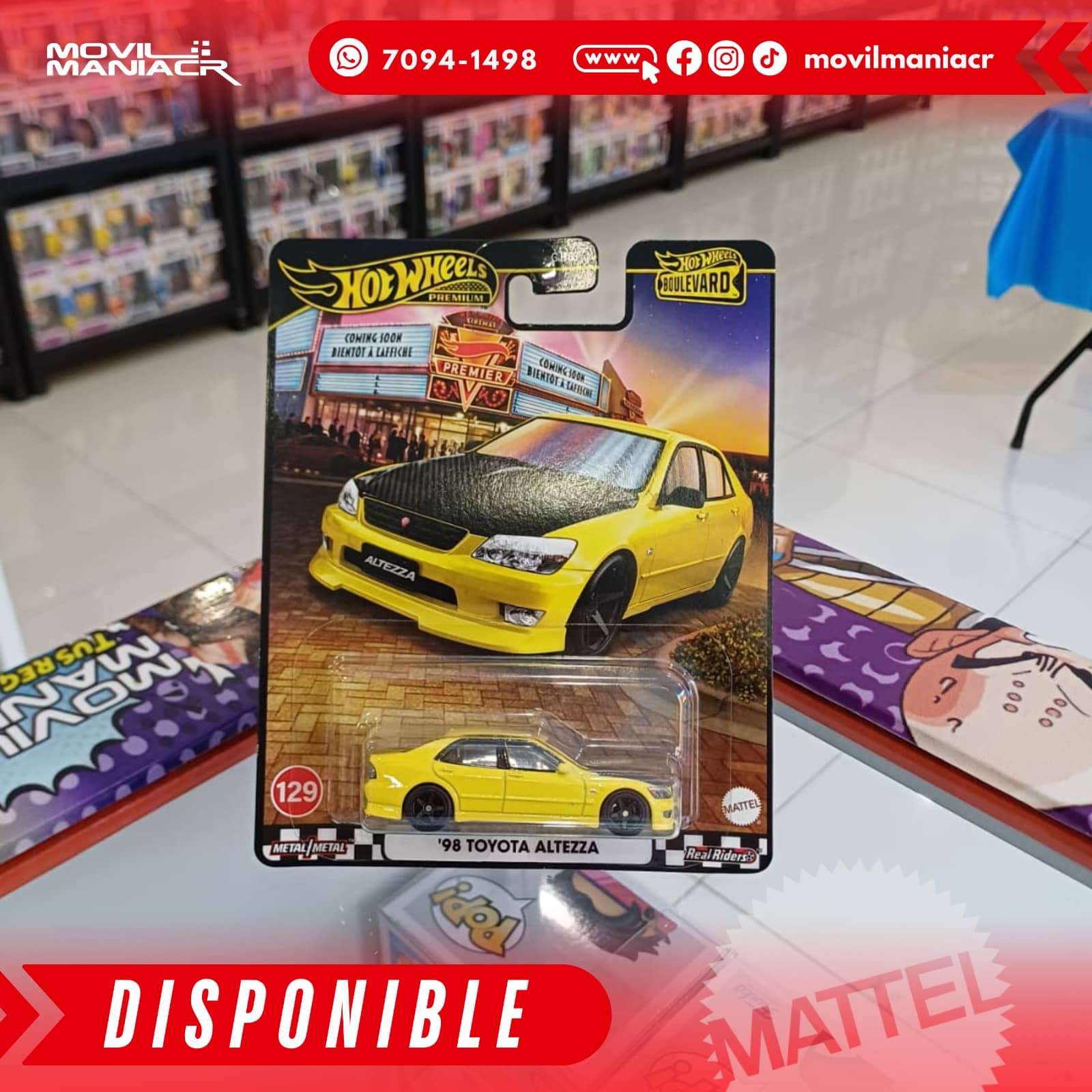 Hot Wheels '98 Toyota Altezza - Premium (Stock) ¡Disponible Ahora! 1 Hot Wheels '98 Toyota Altezza - Premium (Stock) ¡Disponible Ahora!
