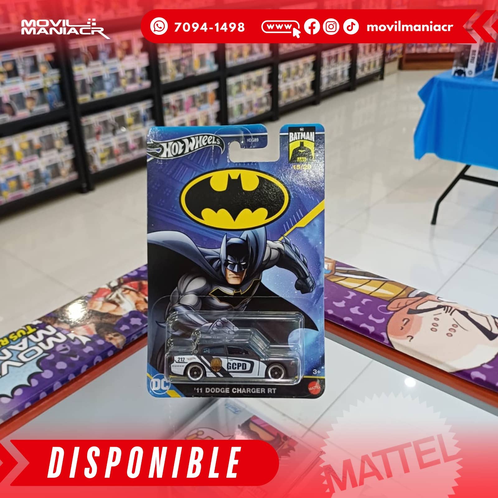 Hot Wheels Batman '11 Dodge Charger RT 15/20 - (Stock) ¡Disponible Ahora! 1 Hot Wheels Batman '11 Dodge Charger RT 1520 - (Stock) ¡Disponible Ahora!