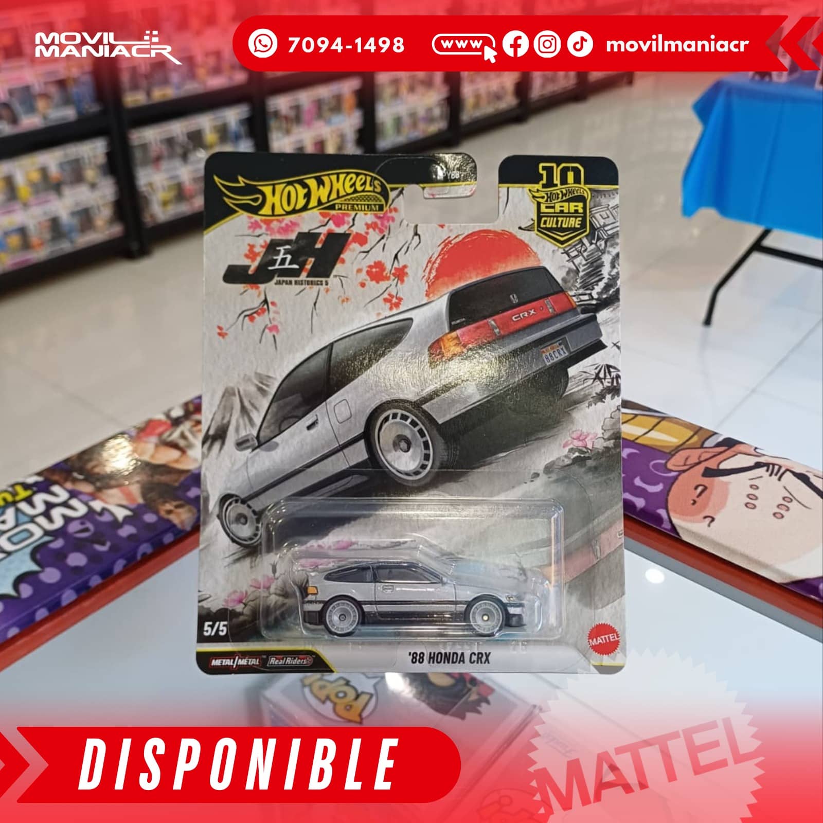 Hot Wheels Car Culture '88 Honda CRX - Premium (Stock) ¡Disponible Ahora! 1 Hot Wheels Car Culture '88 Honda CRX - Premium (Stock) ¡Disponible Ahora!