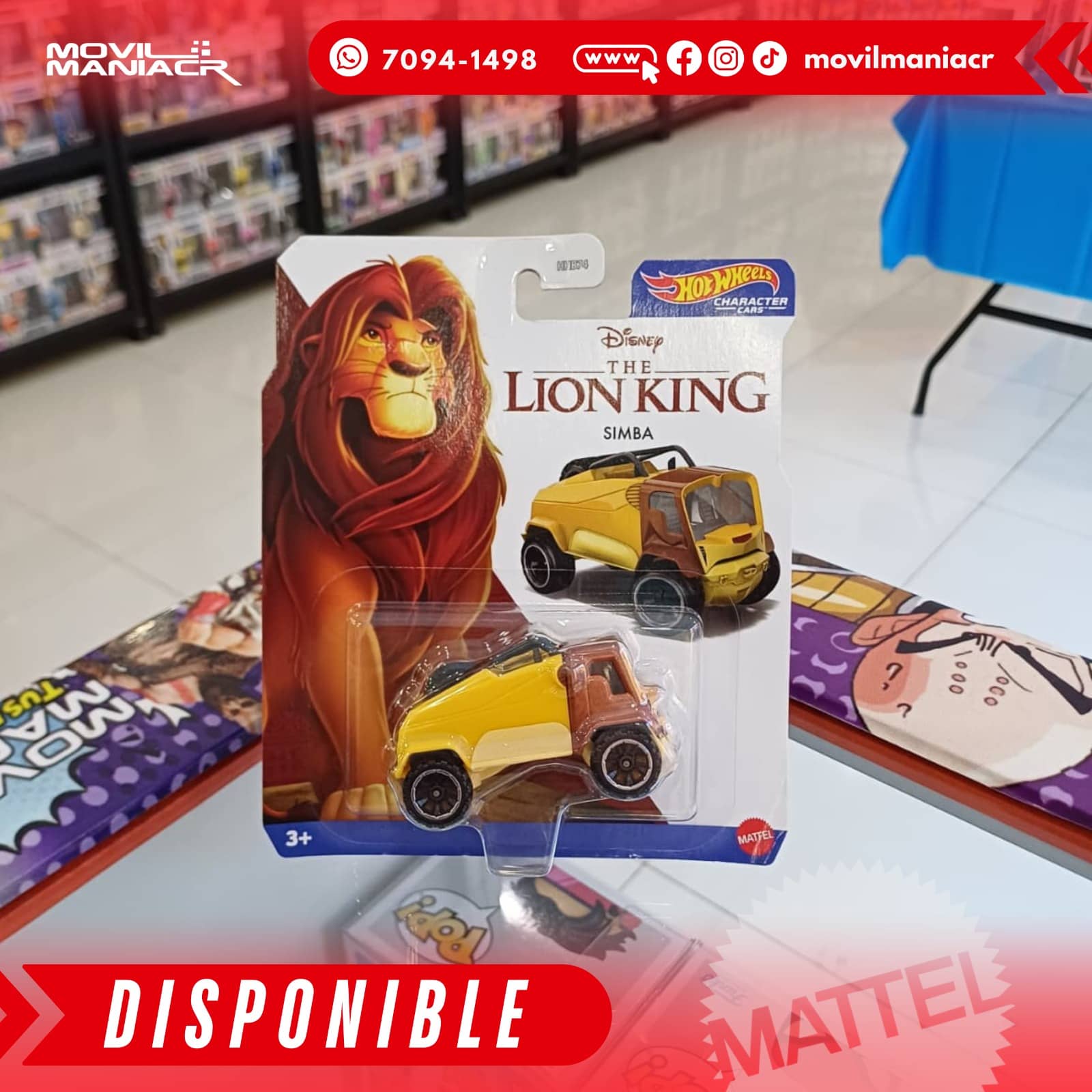 Hot Wheels Character Car The Lion King Simba - (Stock) ¡Disponible Ahora! 1 Hot Wheels Character Car The Lion King Simba - (Stock) ¡Disponible Ahora!