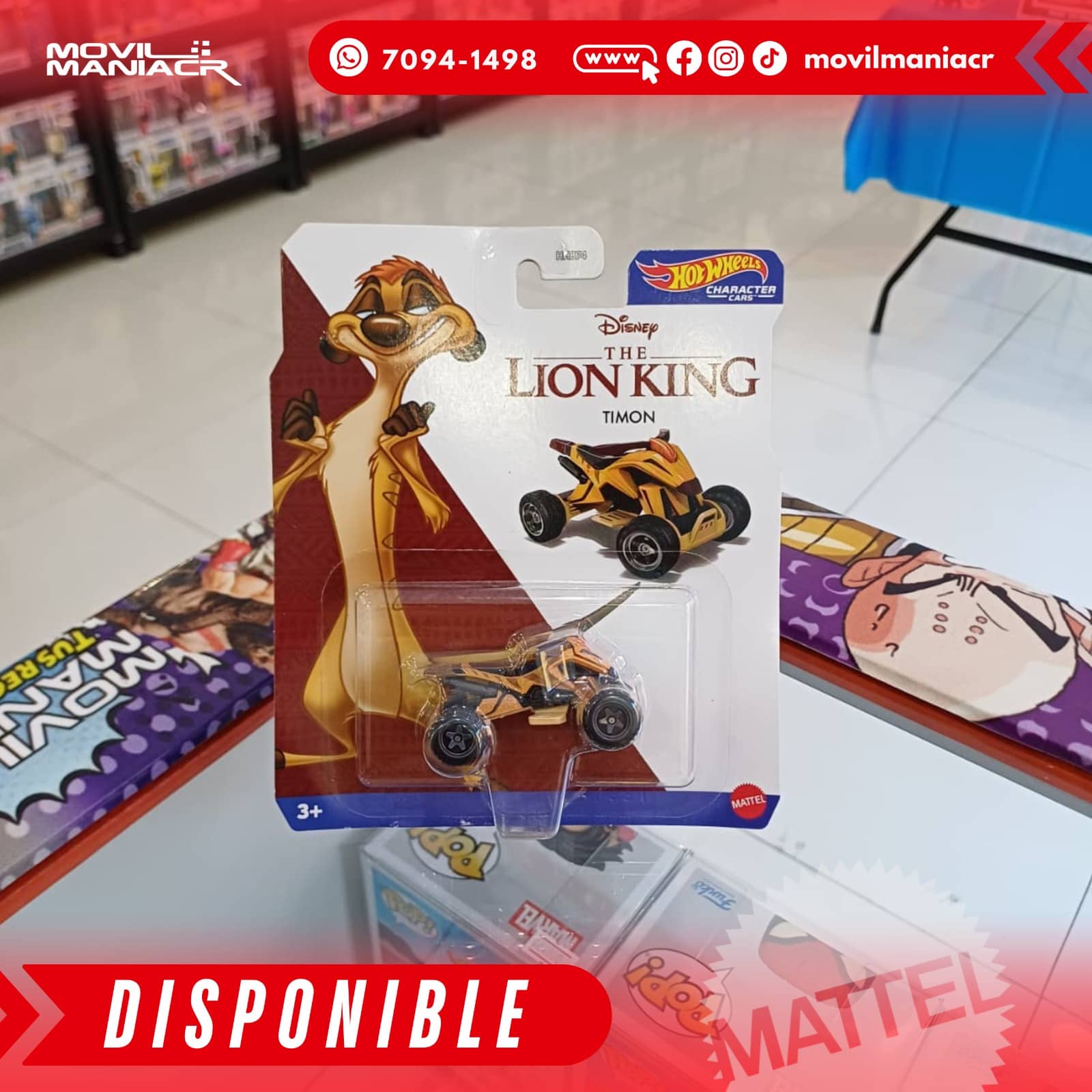 Hot Wheels Character Car The Lion King Timon - (Stock) ¡Disponible Ahora! 1 Hot Wheels Character Car The Lion King Timon - (Stock) ¡Disponible Ahora!