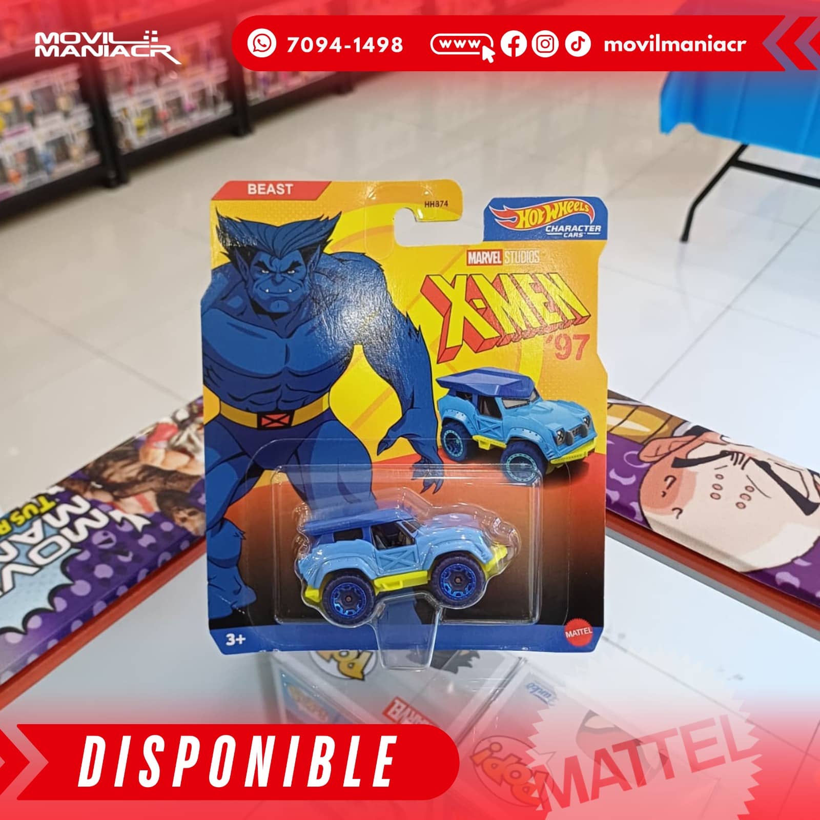 Hot Wheels Character Car X-Men '97 Beast - (Stock) ¡Disponible Ahora! 1 Hot Wheels Character Car X-Men '97 Beast - (Stock) ¡Disponible Ahora!