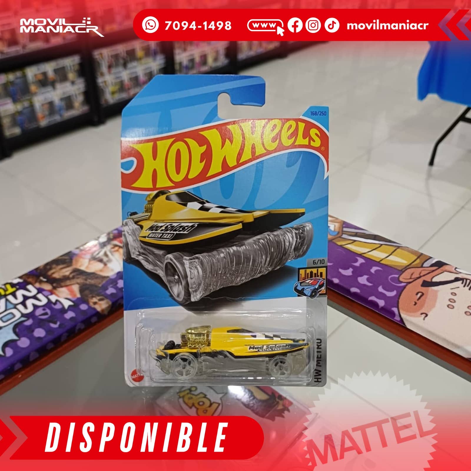 Hot Wheels Mad Splash (168/250) 2023 Amarillo – (Stock) ¡Disponible Ahora! 1 Hot Wheels Mad Splash (168250) 2023 Amarillo – (Stock) ¡Disponible Ahora!