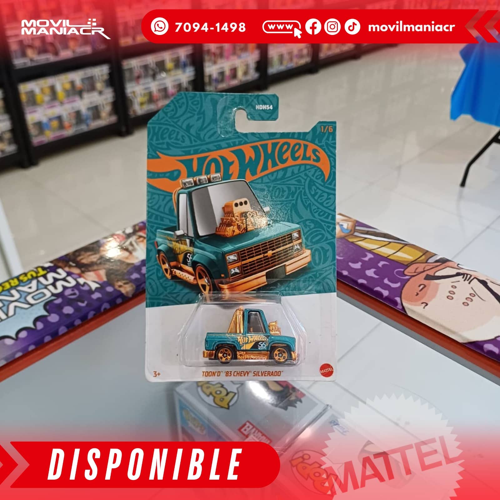 Hot Wheels Toon'd '83 Chevy Silverado 56th 1/6 - (Stock) ¡Disponible Ahora! 1 Hot Wheels Toon'd '83 Chevy Silverado 56th 16 - (Stock) ¡Disponible Ahora!
