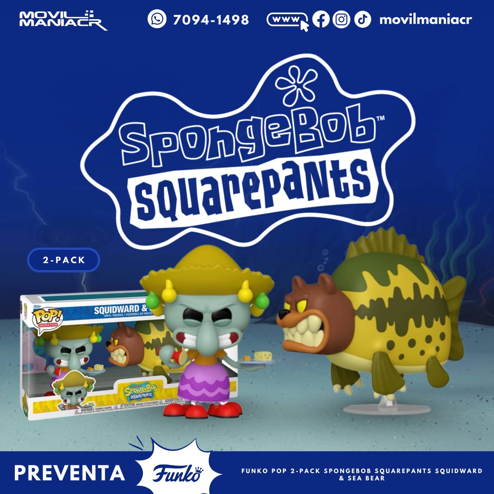 2-Pack Funko Pop SpongeBob SquarePants Squidward&Sea Bear - (Preventa) ¡Reserva Ahora! 1 2-Pack Funko Pop SpongeBob SquarePants Squidward&Sea Bear - (Preventa) ¡Reserva Ahora!