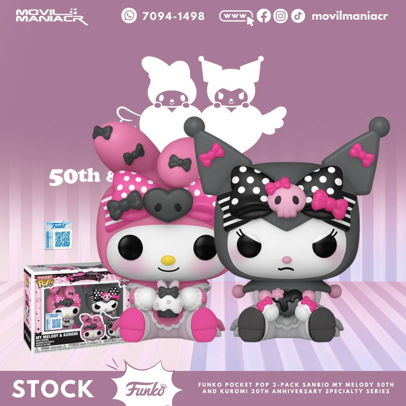 2-Pack Pocket Pop My Melody&Kuromi Exclusivo - (Stock) ¡Disponible Ahora! 1 2-Pack Pocket Pop My Melody&Kuromi Exclusivo - (Stock) ¡Disponible Ahora!