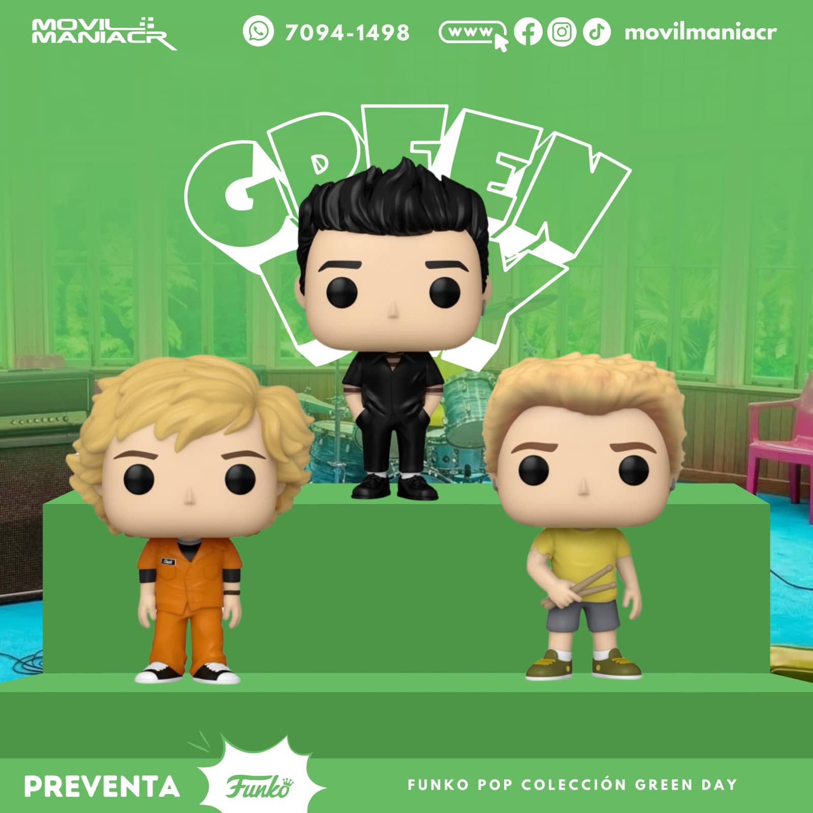 Colección 3 Funko Pop Green Day - (Preventa) ¡Reserva Ahora! 1 Colección 3 Funko Pop Green Day - (Preventa) ¡Reserva Ahora!