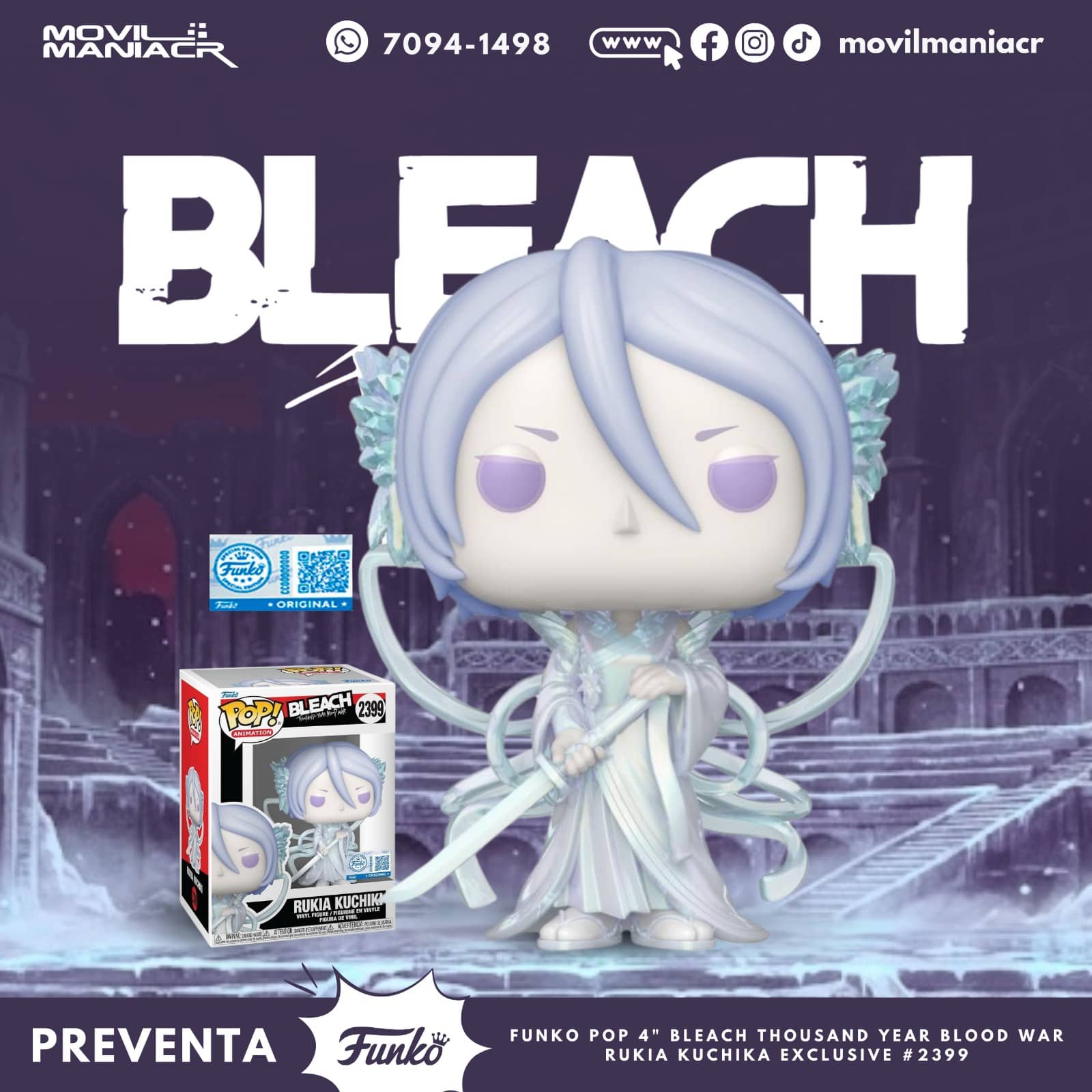 Funko Pop Bleach Rukia Exclusivo #2035 - (Preventa) ¡Reserva Ahora! 1 Funko Pop Bleach Rukia Exclusivo #2035 - (Preventa) ¡Reserva Ahora!