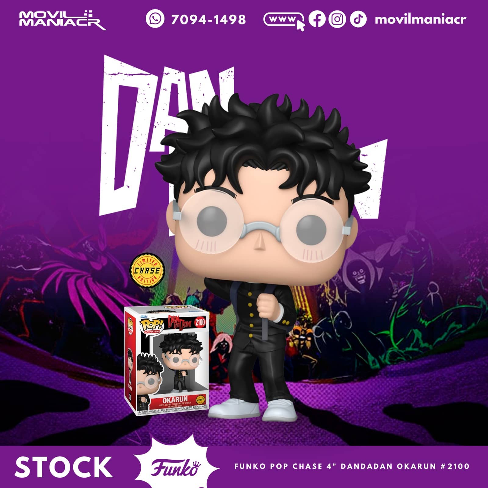 Funko Pop Dandadan Okarun Chase #2100 - (Stock) ¡Disponible Ahora! 1 Funko Pop Dandadan Okarun Chase #2100 - (Stock) ¡Disponible Ahora!