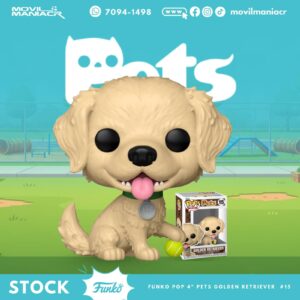 Funko Pop Pets Golden Retriever #15 - (Stock) ¡Disponible Ahora!