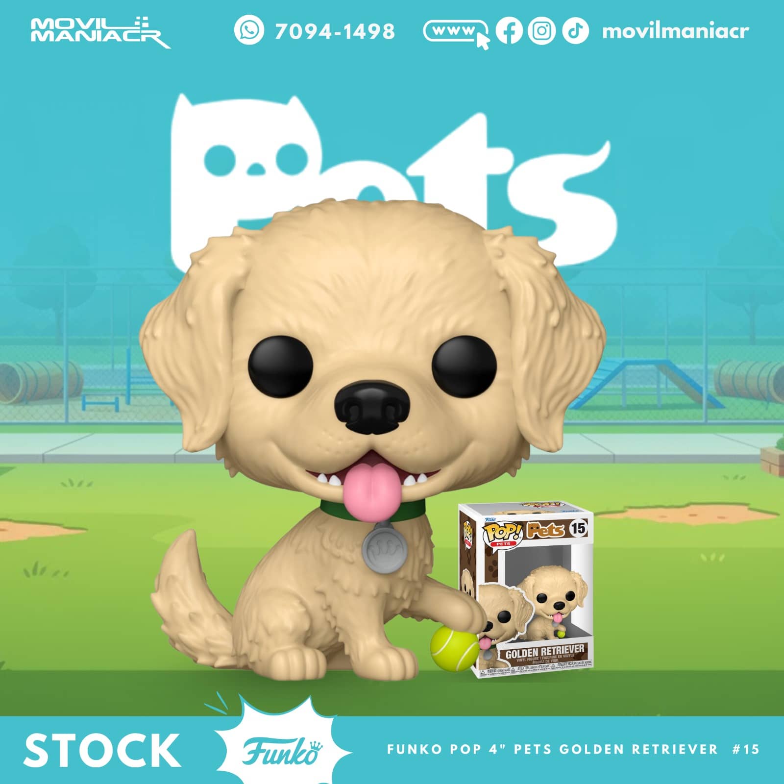 Funko Pop Pets Golden Retriever #15 - (Stock) ¡Disponible Ahora! 1 Funko Pop Pets Golden Retriever #15 - (Stock) ¡Disponible Ahora!