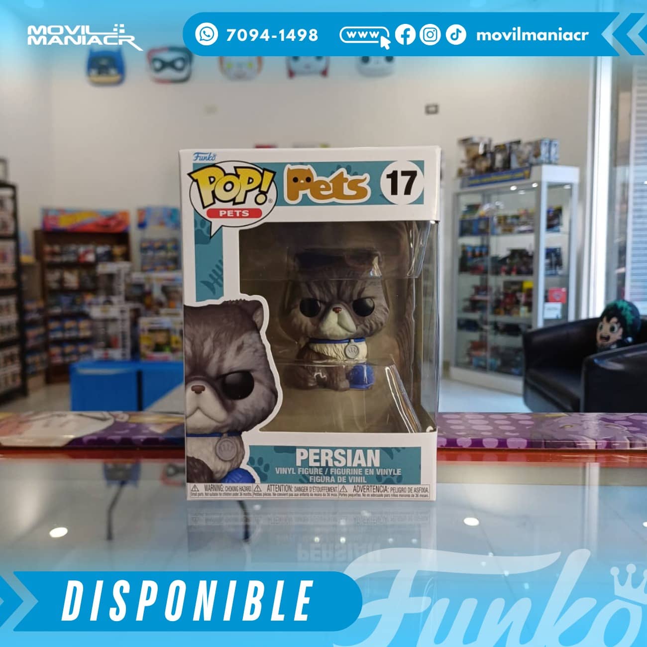Funko Pop Pets Persian Cat #17 - (Stock) ¡Disponible Ahora! 2 Funko Pop Pets Persian Cat #17 - (Stock) ¡Disponible Ahora! - Imagen 2