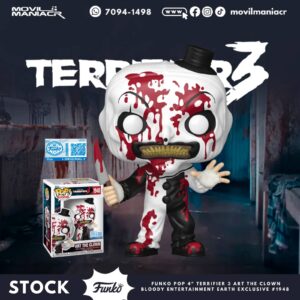 Funko Pop Terrifier 3 Art the Clown Bloody Exclusivo #1948 - (Stock) ¡Disponible Ahora!