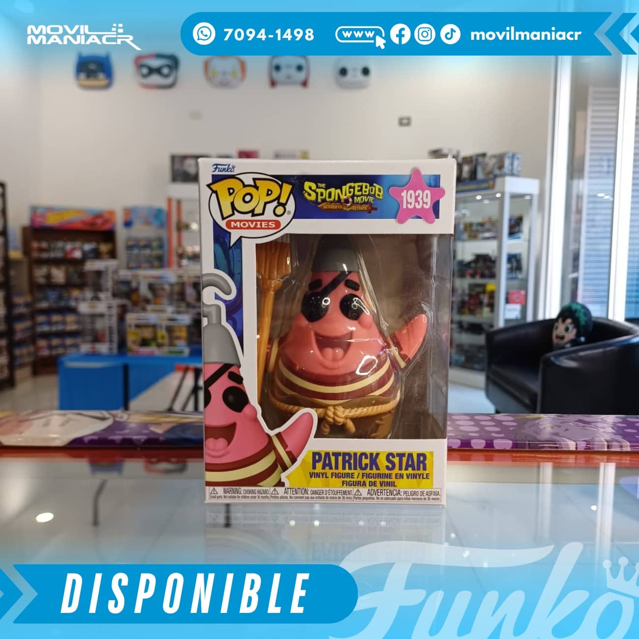 Funko Pop The SpongeBob Movie Patrick Star #1939 - (Stock) ¡Disponible Ahora! 2 Funko Pop The SpongeBob Movie Patrick Star #1939 - (Stock) ¡Disponible Ahora! - Imagen 2