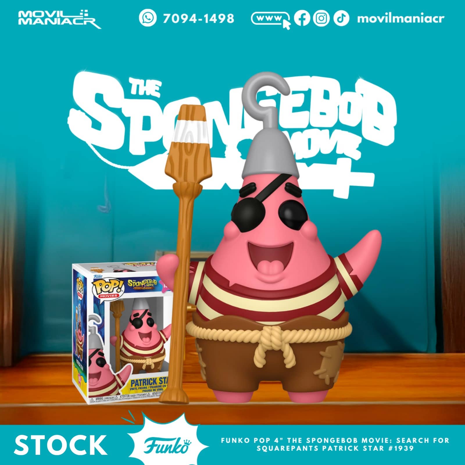 Funko Pop The SpongeBob Movie Patrick Star #1939 - (Stock) ¡Disponible Ahora! 1 Funko Pop The SpongeBob Movie Patrick Star #1939 - (Stock) ¡Disponible Ahora!
