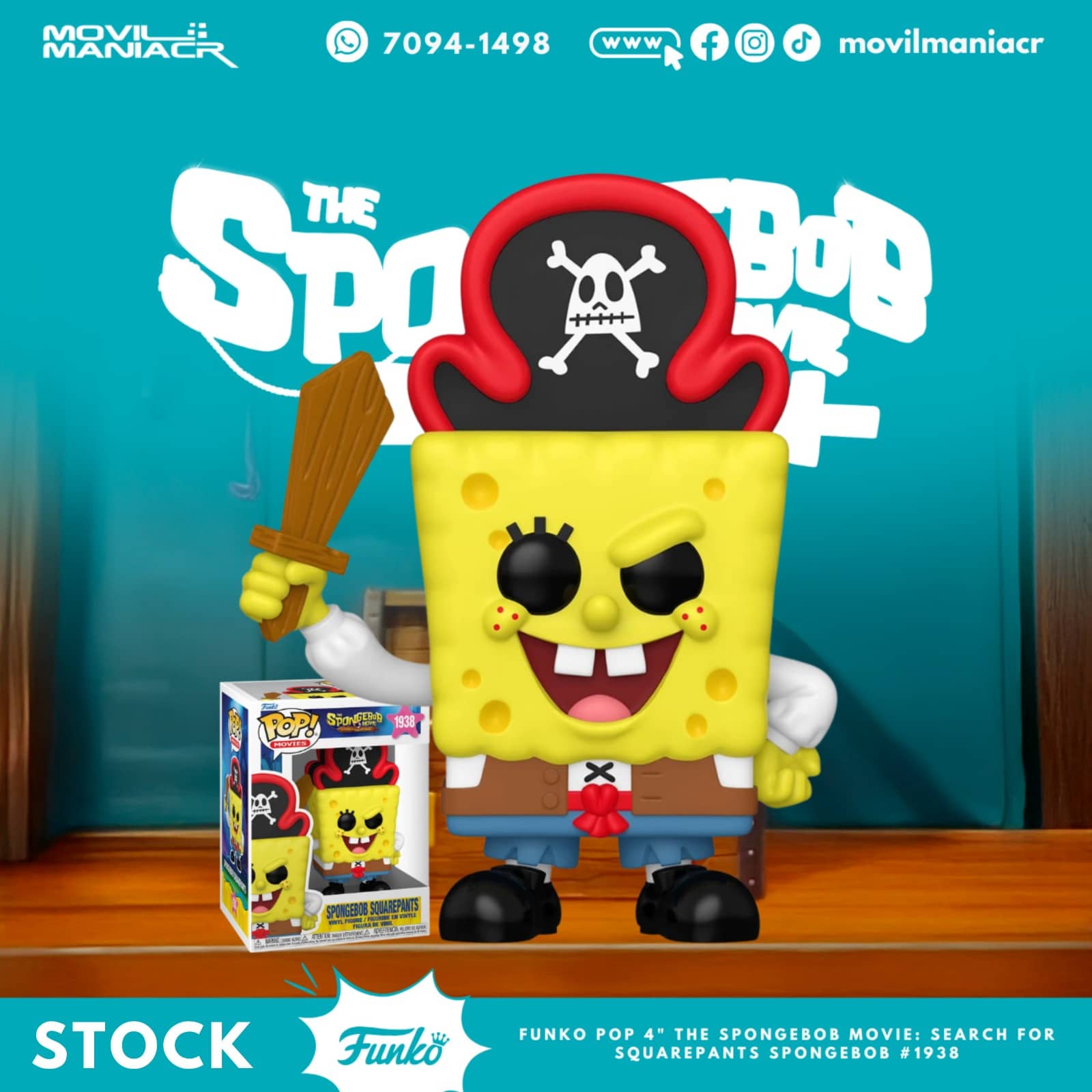Funko Pop The SpongeBob Movie SquarePants SpongeBob #1938 - (Stock) ¡Disponible Ahora! 1 Funko Pop The SpongeBob Movie SquarePants SpongeBob #1938 - (Stock) ¡Disponible Ahora!