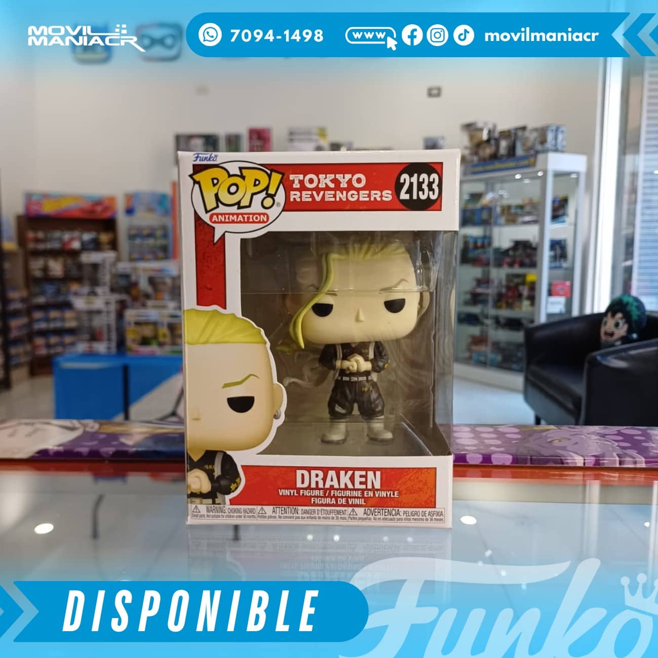 Funko Pop Tokyo Revengers Draken #2133 - (Stock) ¡Disponible Ahora! 2 Funko Pop Tokyo Revengers Draken #2133 - (Stock) ¡Disponible Ahora! - Imagen 2