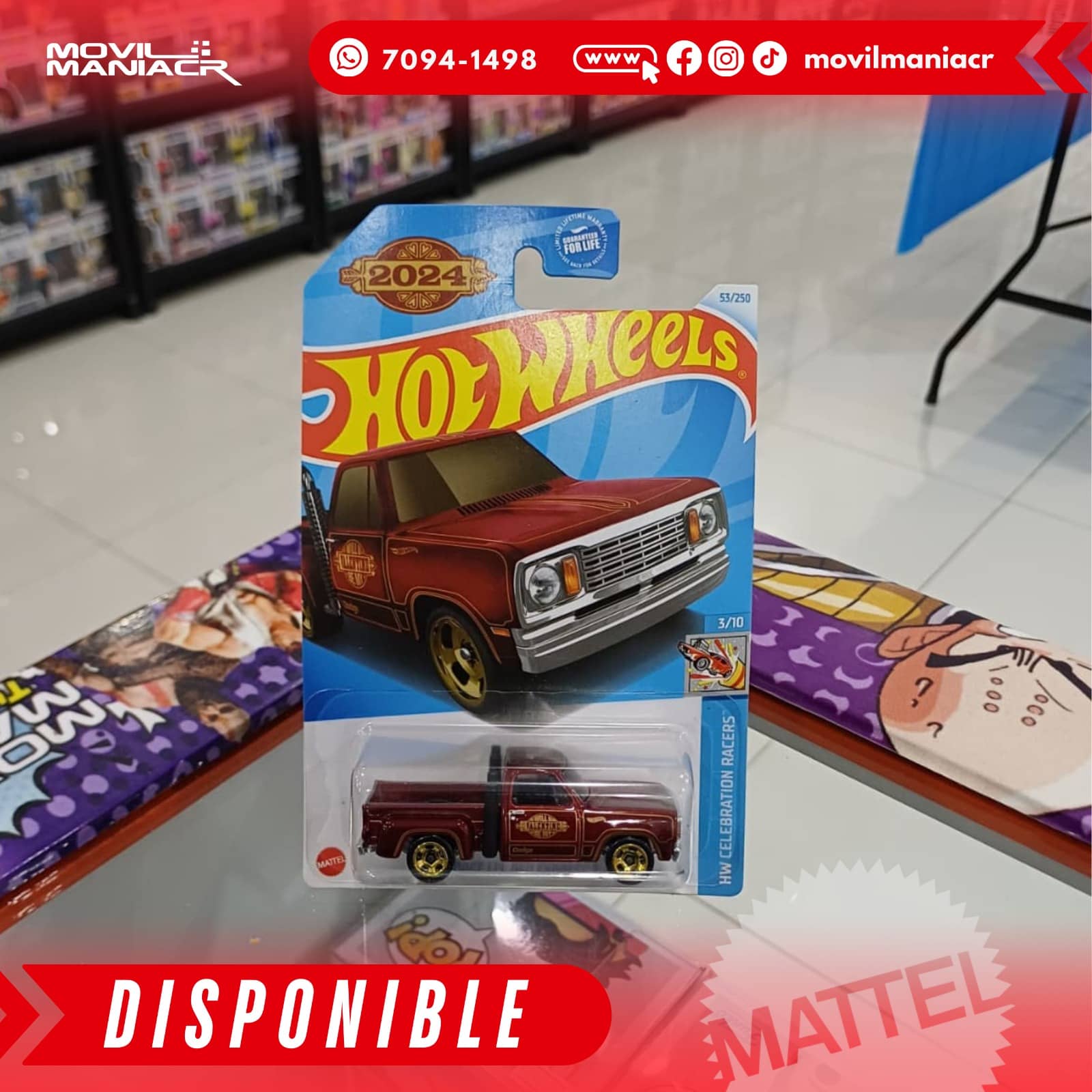 Hot Wheels 1978 Dodge Li'l Red Express Truck (53/250) 2024 – (Stock) ¡Disponible Ahora! 1 Hot Wheels 1978 Dodge Li'l Red Express Truck (53250) 2024 – (Stock) ¡Disponible Ahora!
