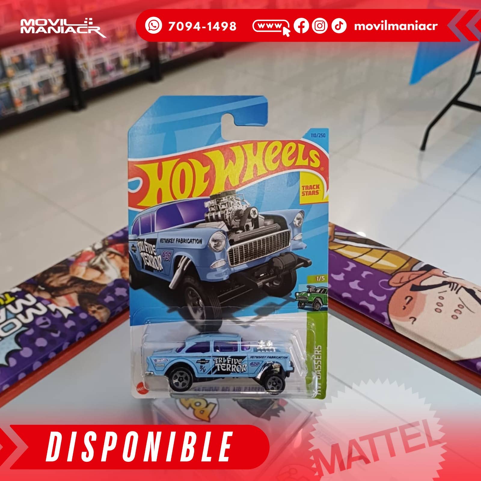 Hot Wheels '55 Chevy Bel Air Gasser (110/250) 2023 – (Stock) ¡Disponible Ahora! 1 Hot Wheels '55 Chevy Bel Air Gasser (110250) 2023 – (Stock) ¡Disponible Ahora!