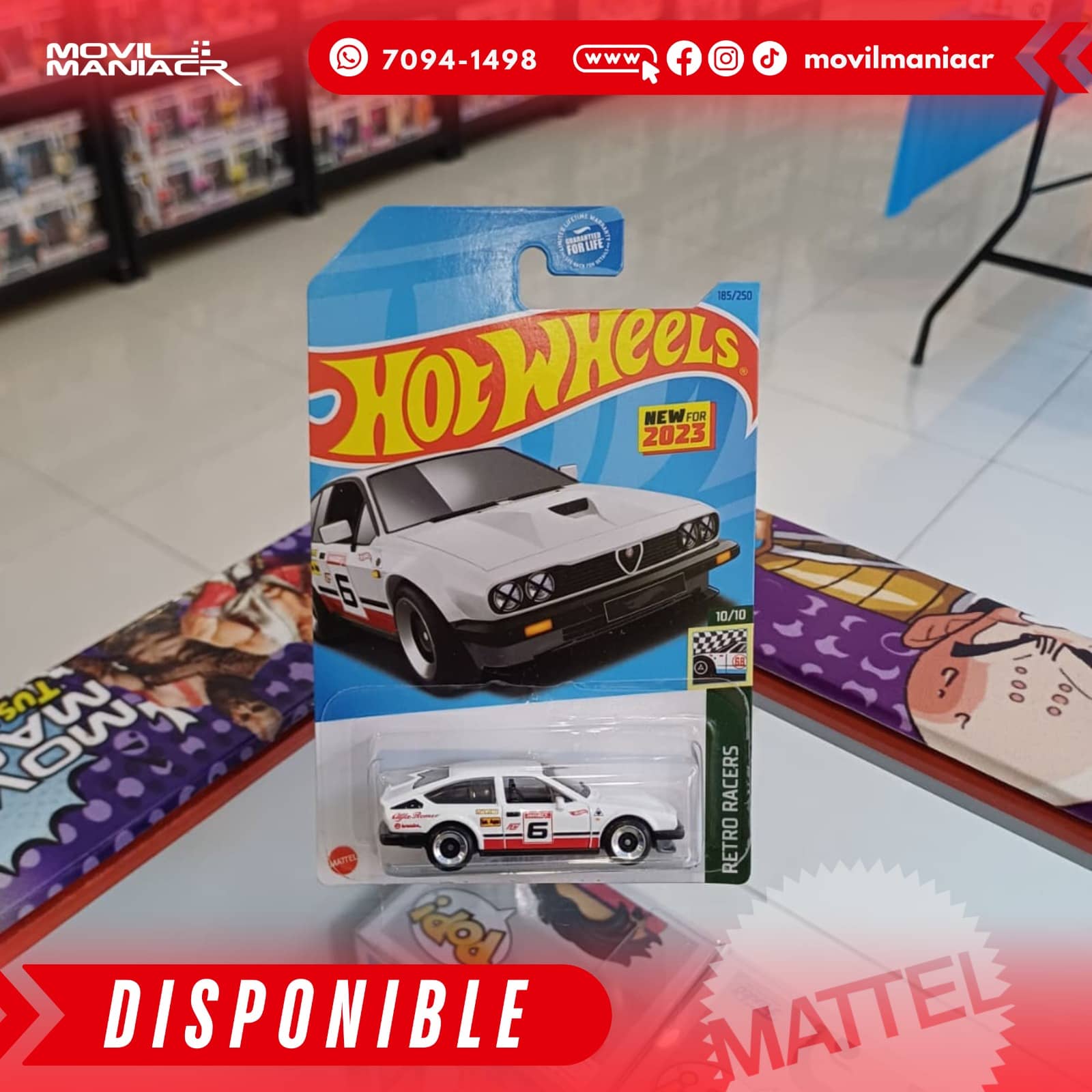 Hot Wheels Alfa Romeo GTV6 3.0 (185/250) 2023 – (Stock) ¡Disponible Ahora! 1 Hot Wheels Alfa Romeo GTV6 3.0 (185250) 2023 – (Stock) ¡Disponible Ahora!