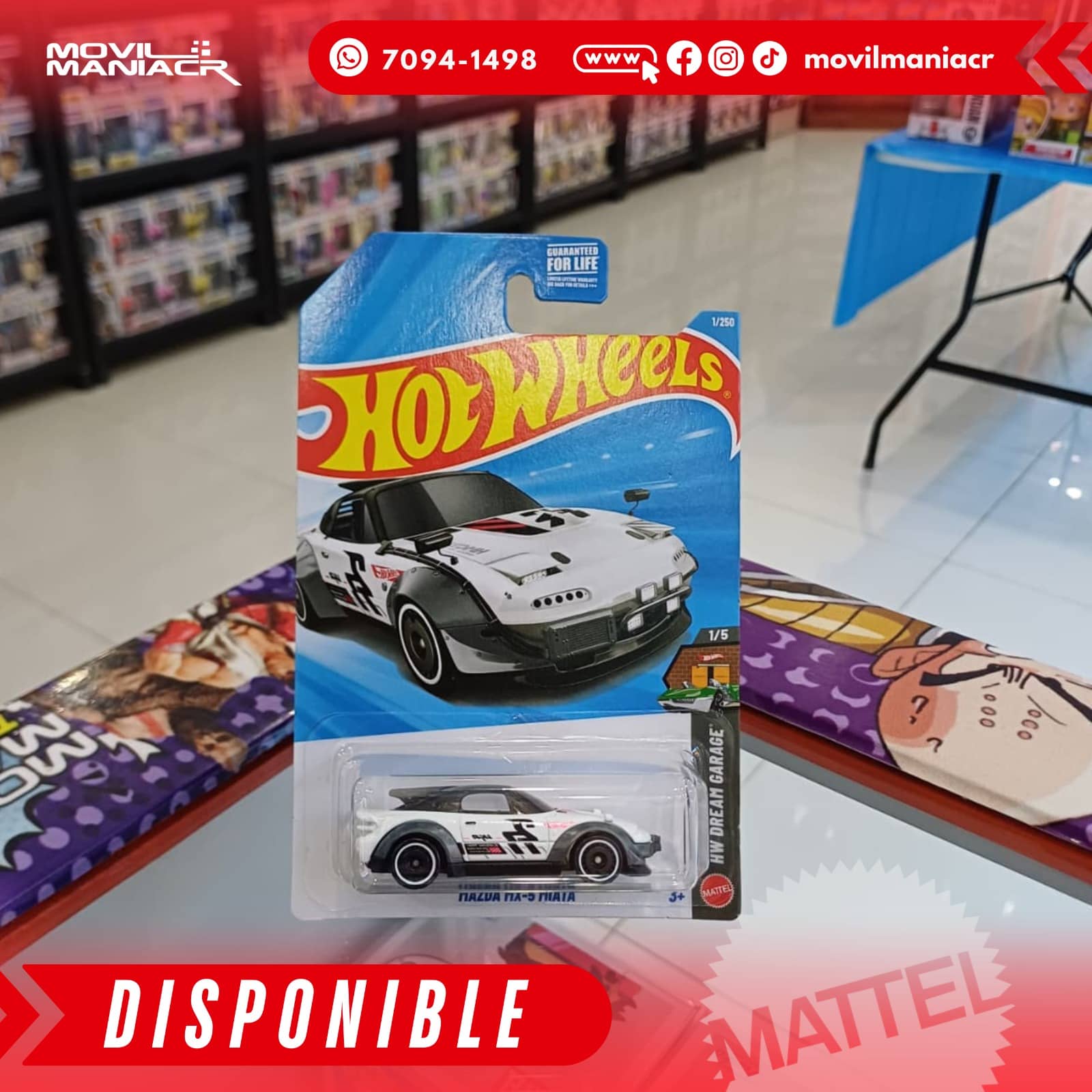 Hot Wheels Mazda MX-5 Miata (1/250) 2026 – (Stock) ¡Disponible Ahora! 1 Hot Wheels Mazda MX-5 Miata (1250) 2026 – (Stock) ¡Disponible Ahora!
