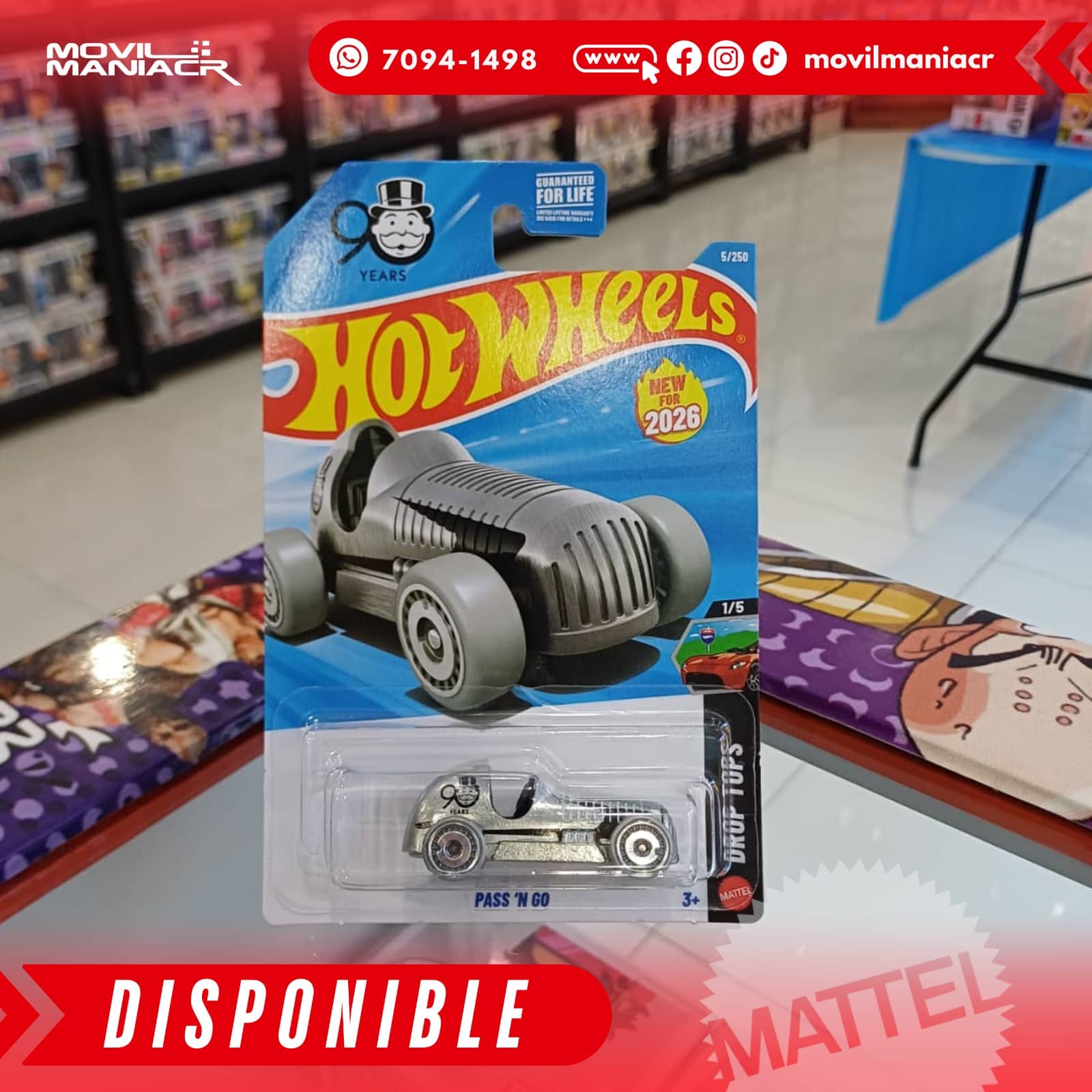 Hot Wheels Monopoly Pass 'N Go (5/250) 2026 – (Stock) ¡Disponible Ahora! 1 Hot Wheels Monopoly Pass 'N Go (5250) 2026 – (Stock) ¡Disponible Ahora!
