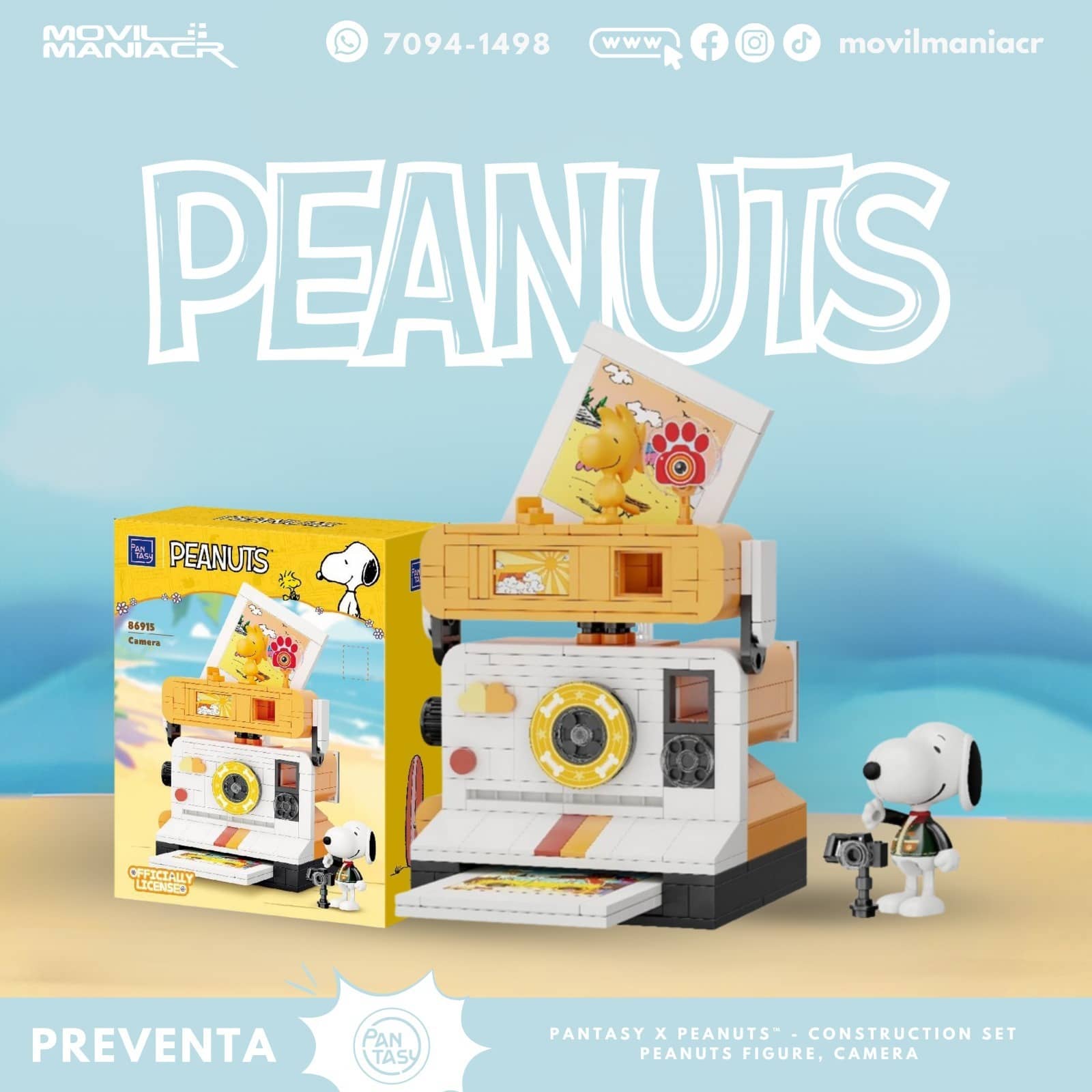 Armable Pantasy Peanuts Snoopy Camera(86915) - (Preventa) ¡Reserva Ahora! 1 Armable Pantasy Peanuts Snoopy Camera(86915) - (Preventa) ¡Reserva Ahora!
